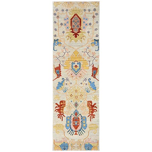 Laurel Green, Heriz All Over Design, Aryana Grade, Vegetable Dyes, Soft Pile, Hand Knotted, High Mountain Wool, Densely Woven, Runner, Oriental 