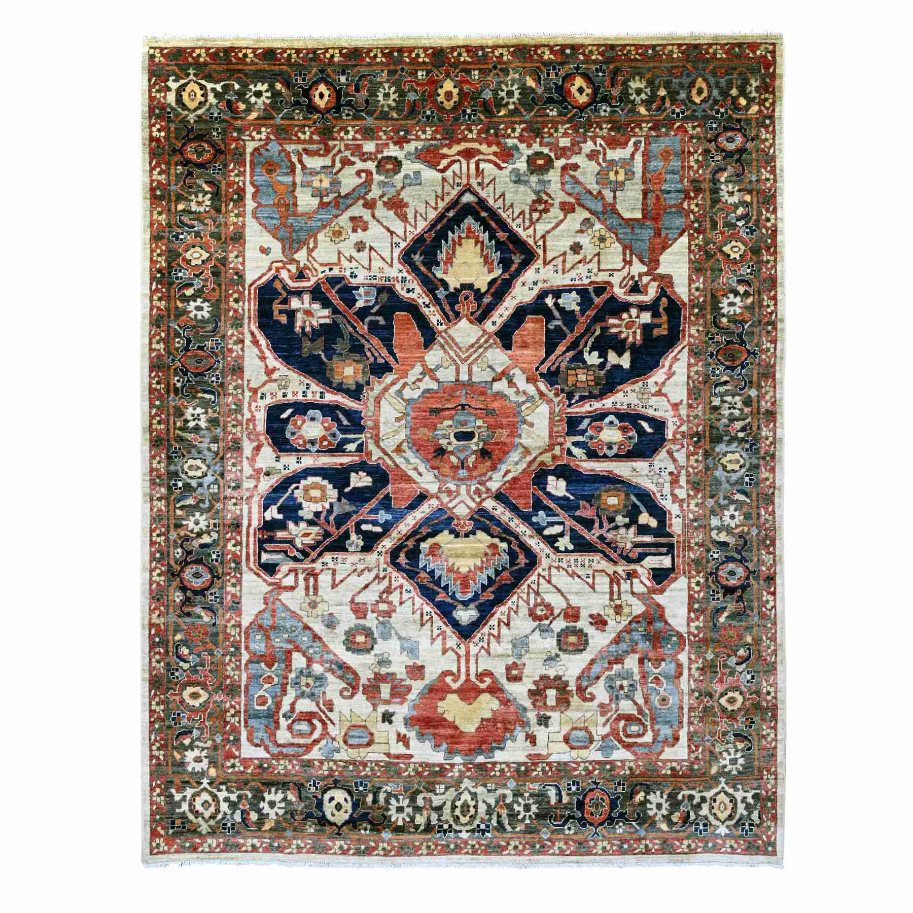 Heriz-Hand-Knotted-Rug-100020