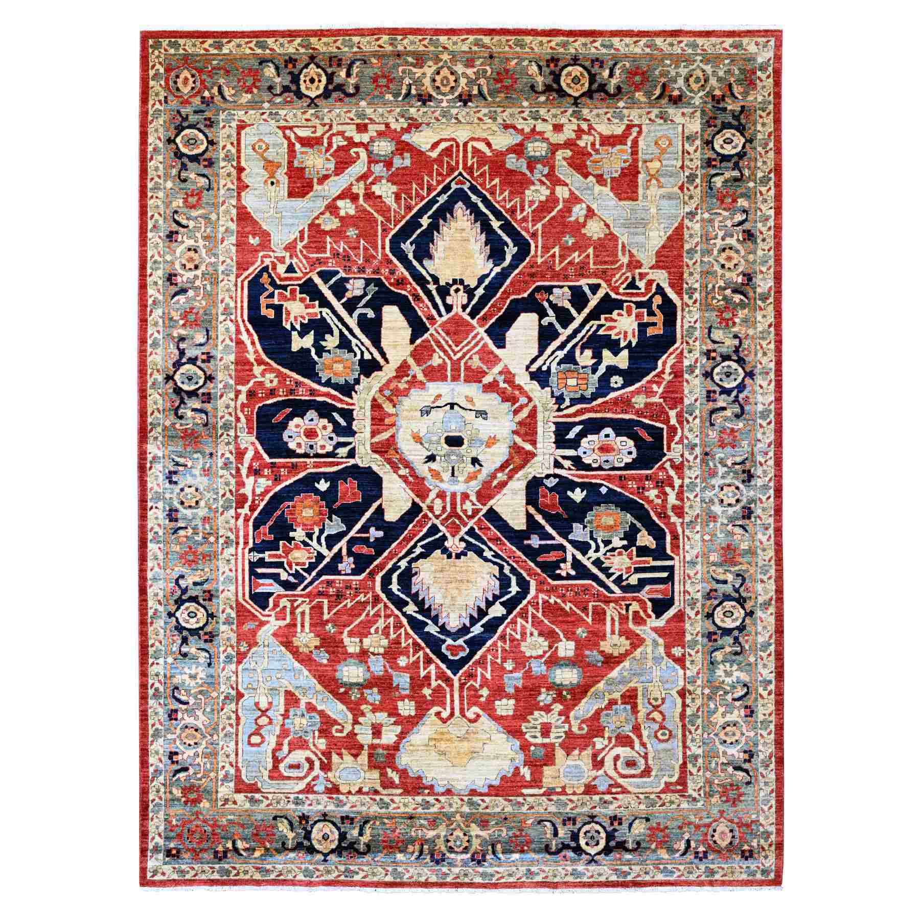 Heriz-Hand-Knotted-Rug-100520