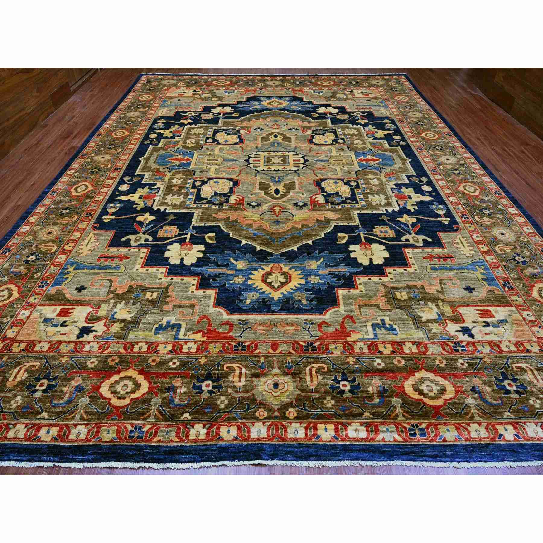 Oushak-And-Peshawar-Hand-Knotted-Rug-100015