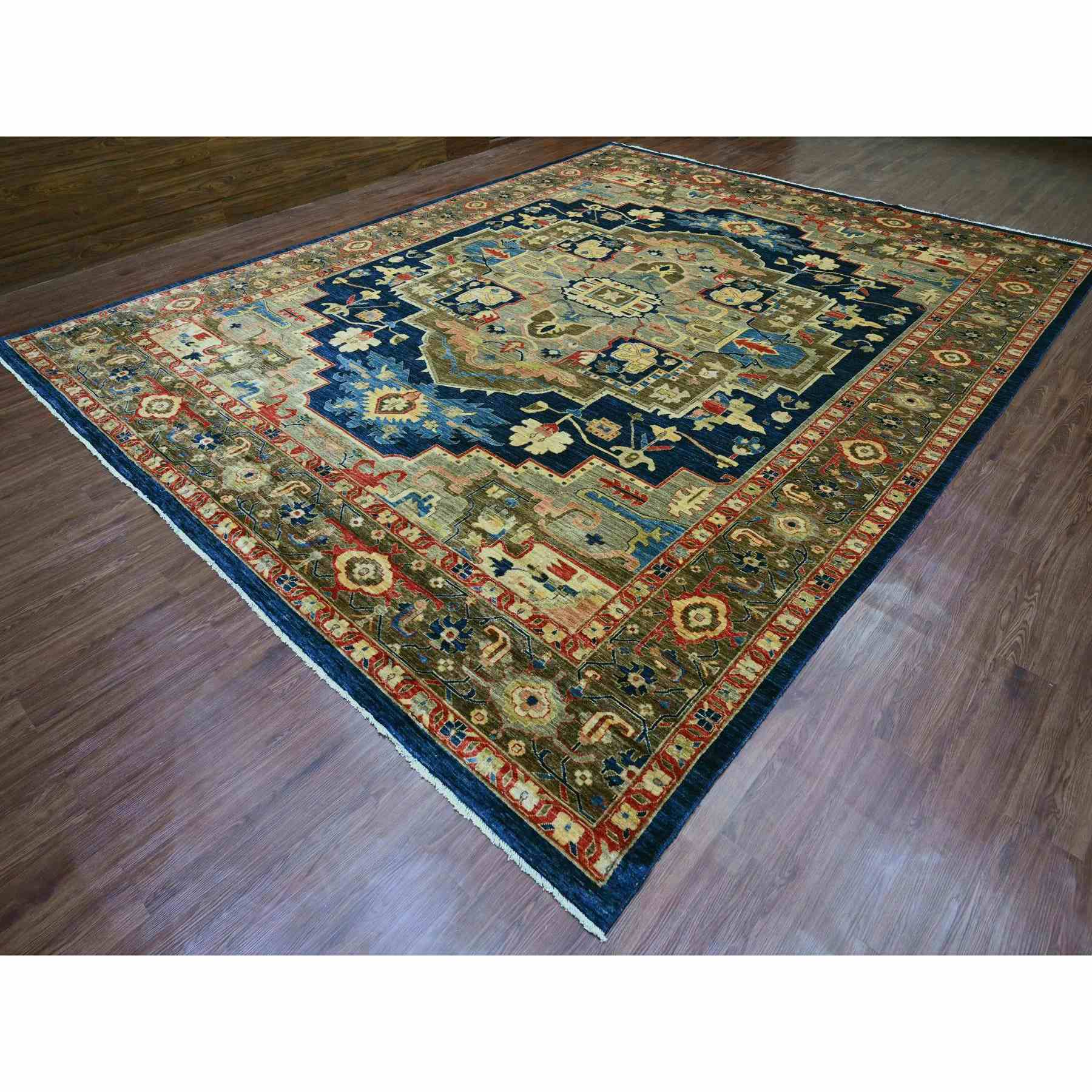 Oushak-And-Peshawar-Hand-Knotted-Rug-100015