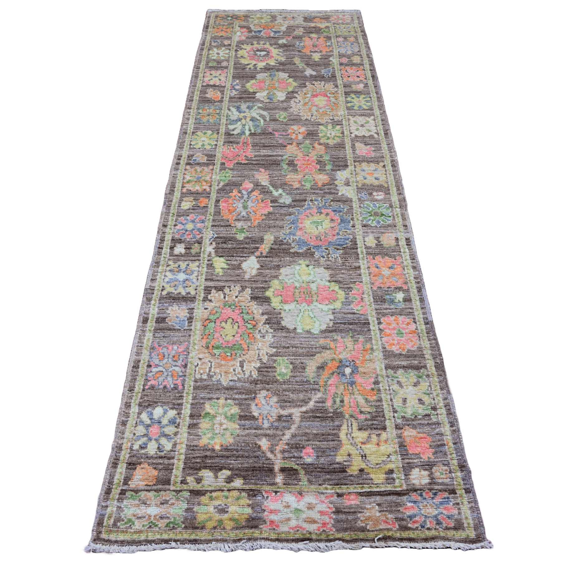 Oushak-And-Peshawar-Hand-Knotted-Rug-100140