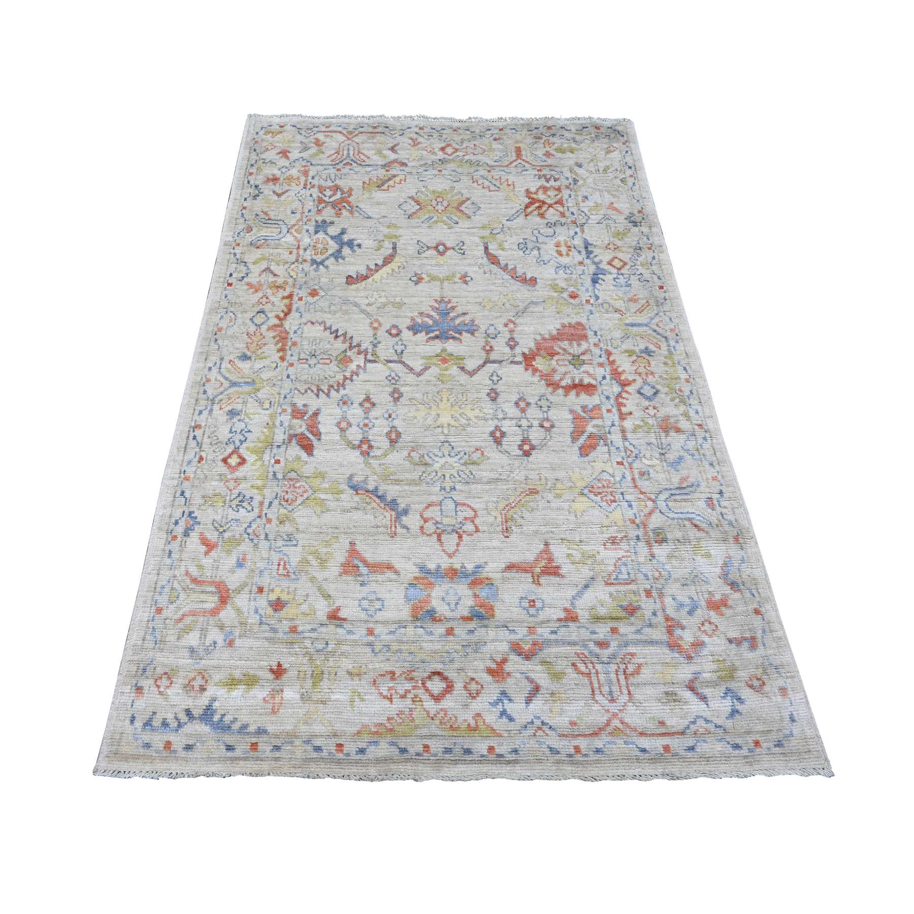 Oushak-And-Peshawar-Hand-Knotted-Rug-100330