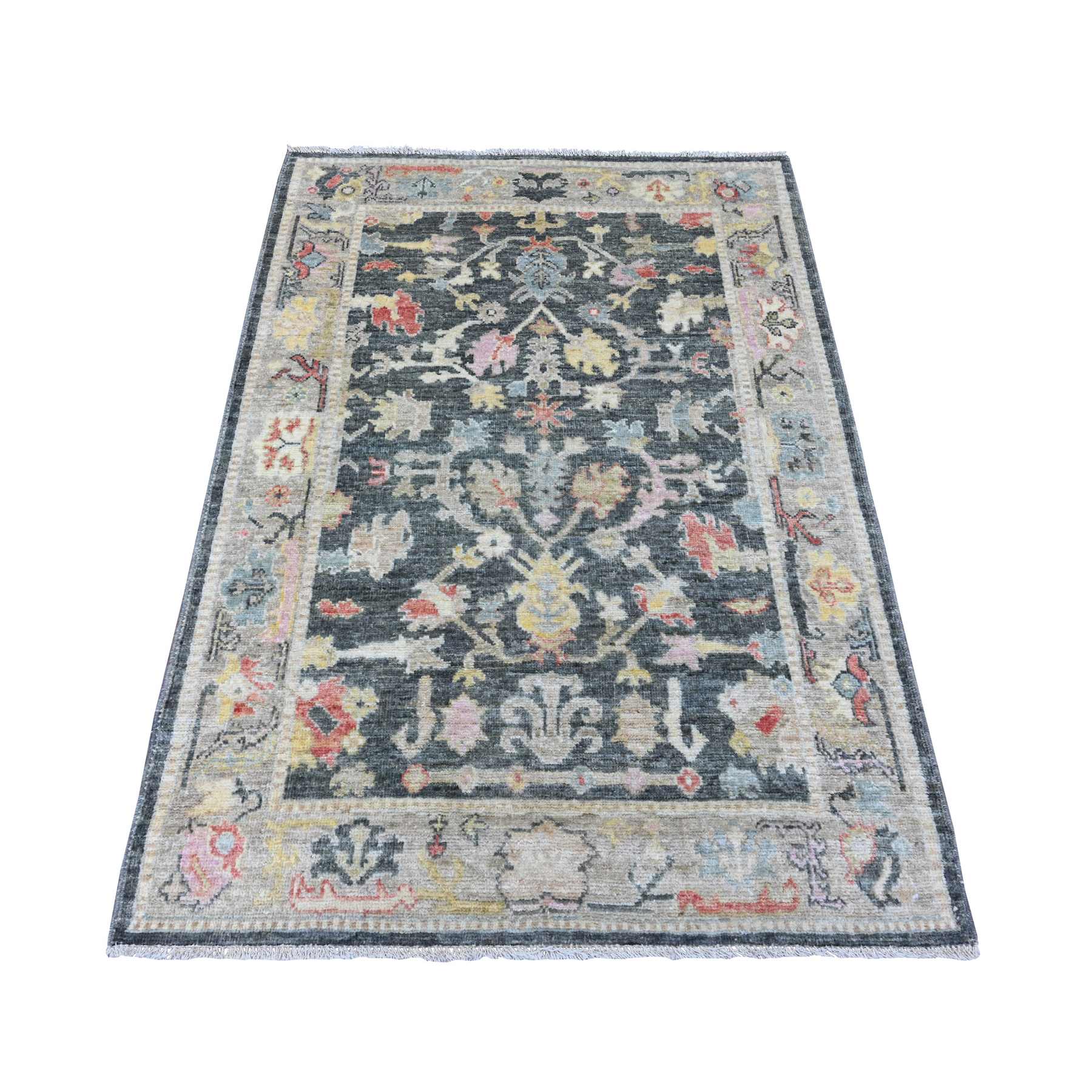 Oushak-And-Peshawar-Hand-Knotted-Rug-100335