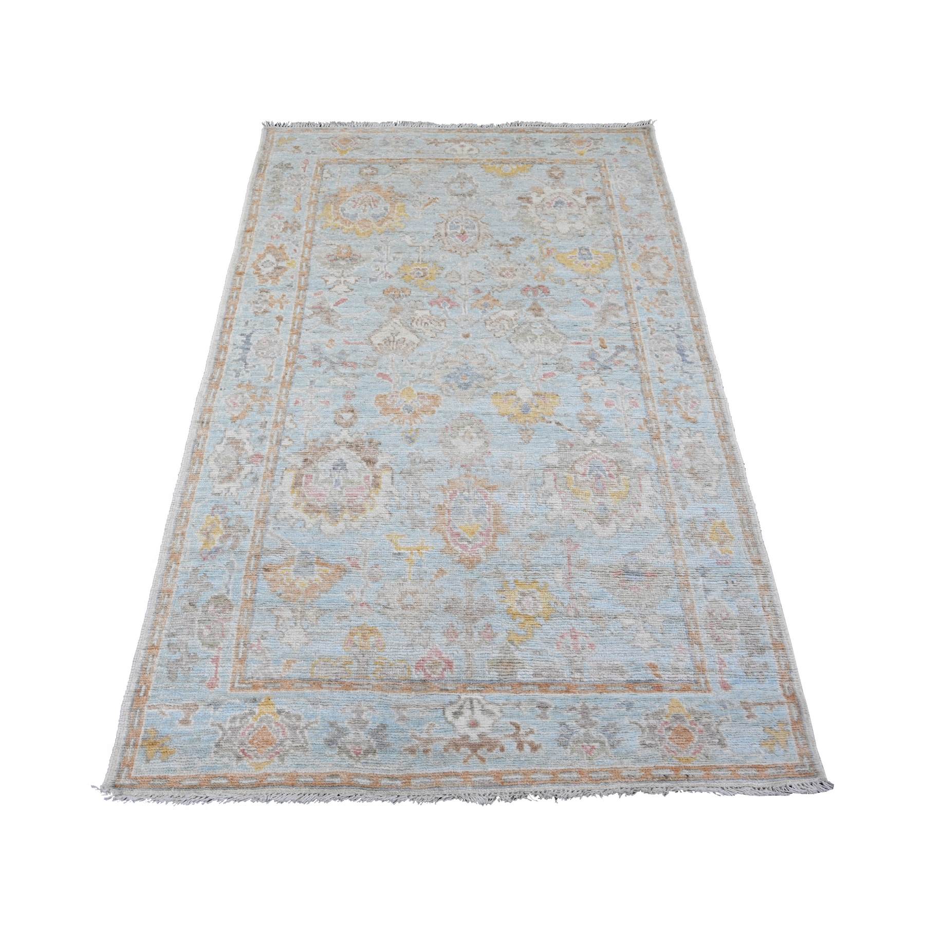 Oushak-And-Peshawar-Hand-Knotted-Rug-100345