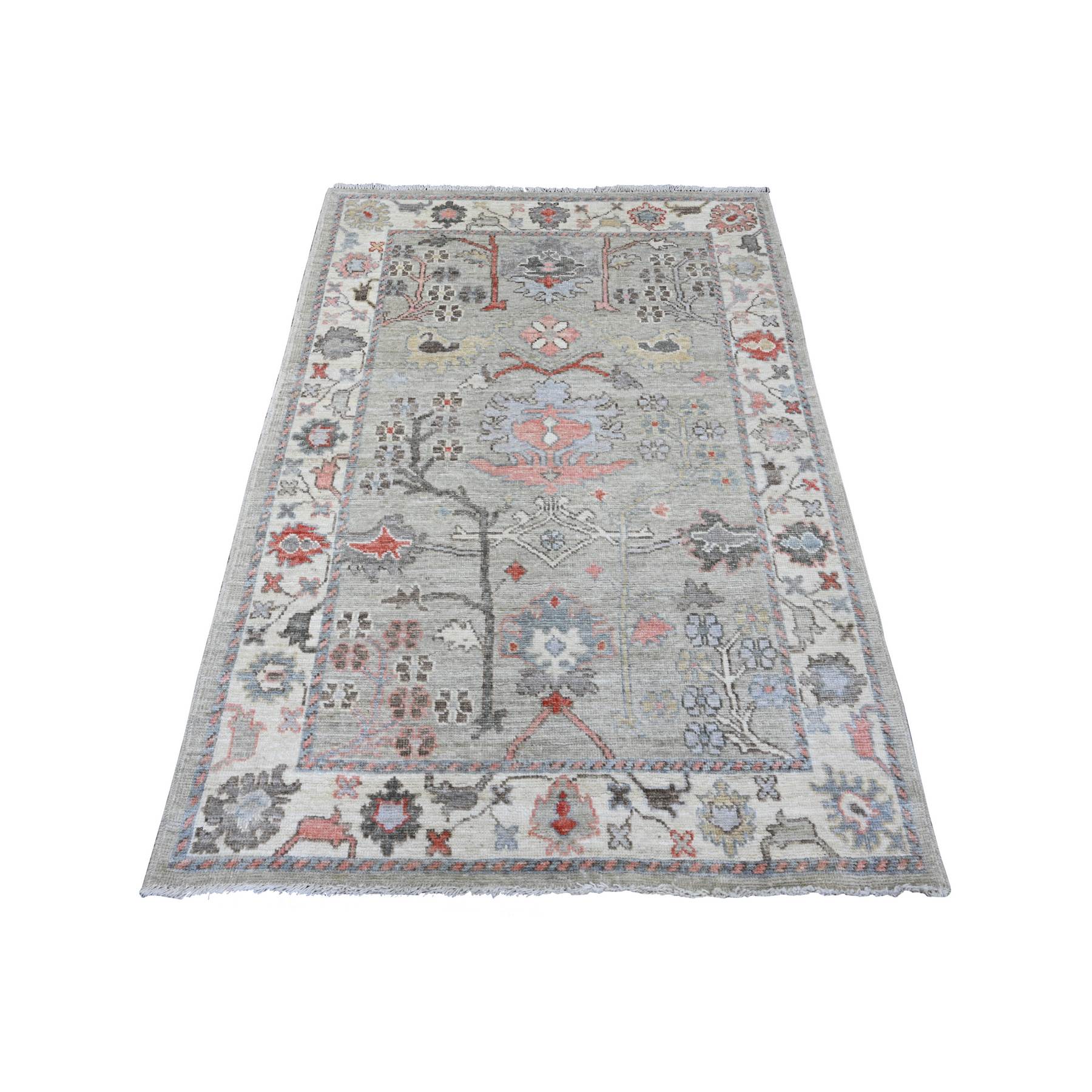 Oushak-And-Peshawar-Hand-Knotted-Rug-100365