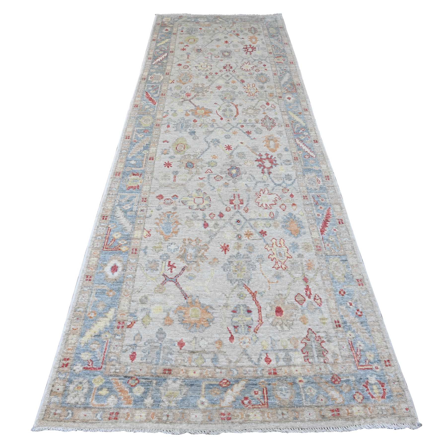 Oushak-And-Peshawar-Hand-Knotted-Rug-100370