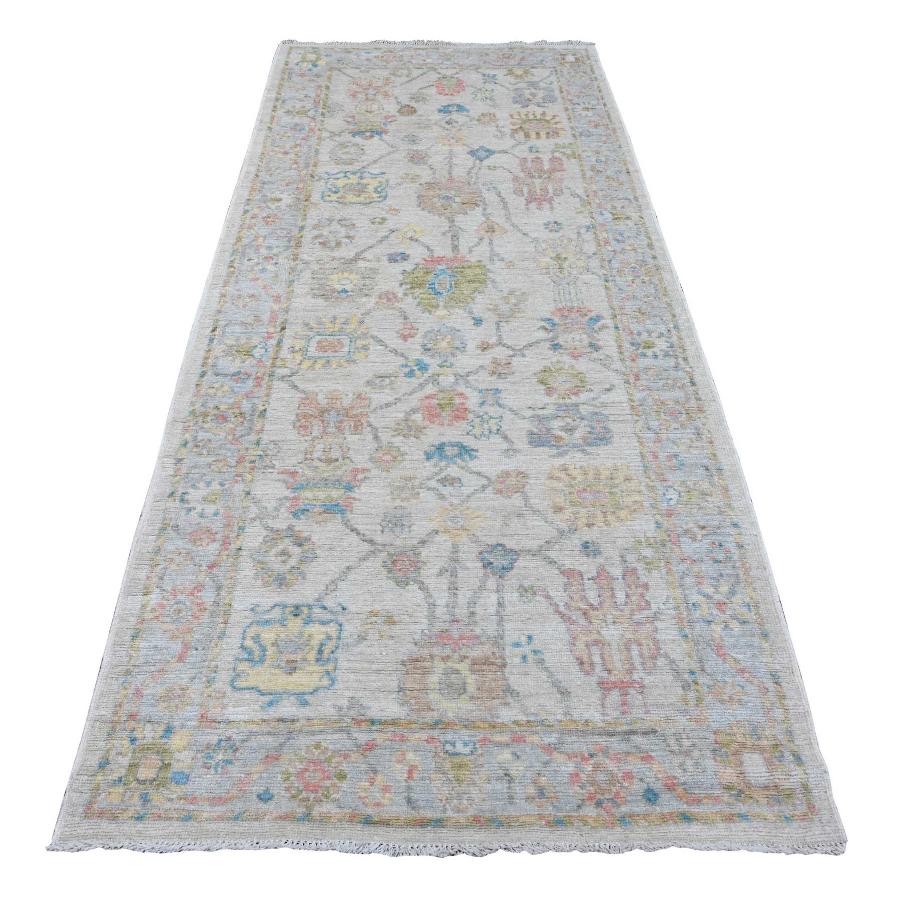 Oushak-And-Peshawar-Hand-Knotted-Rug-100380