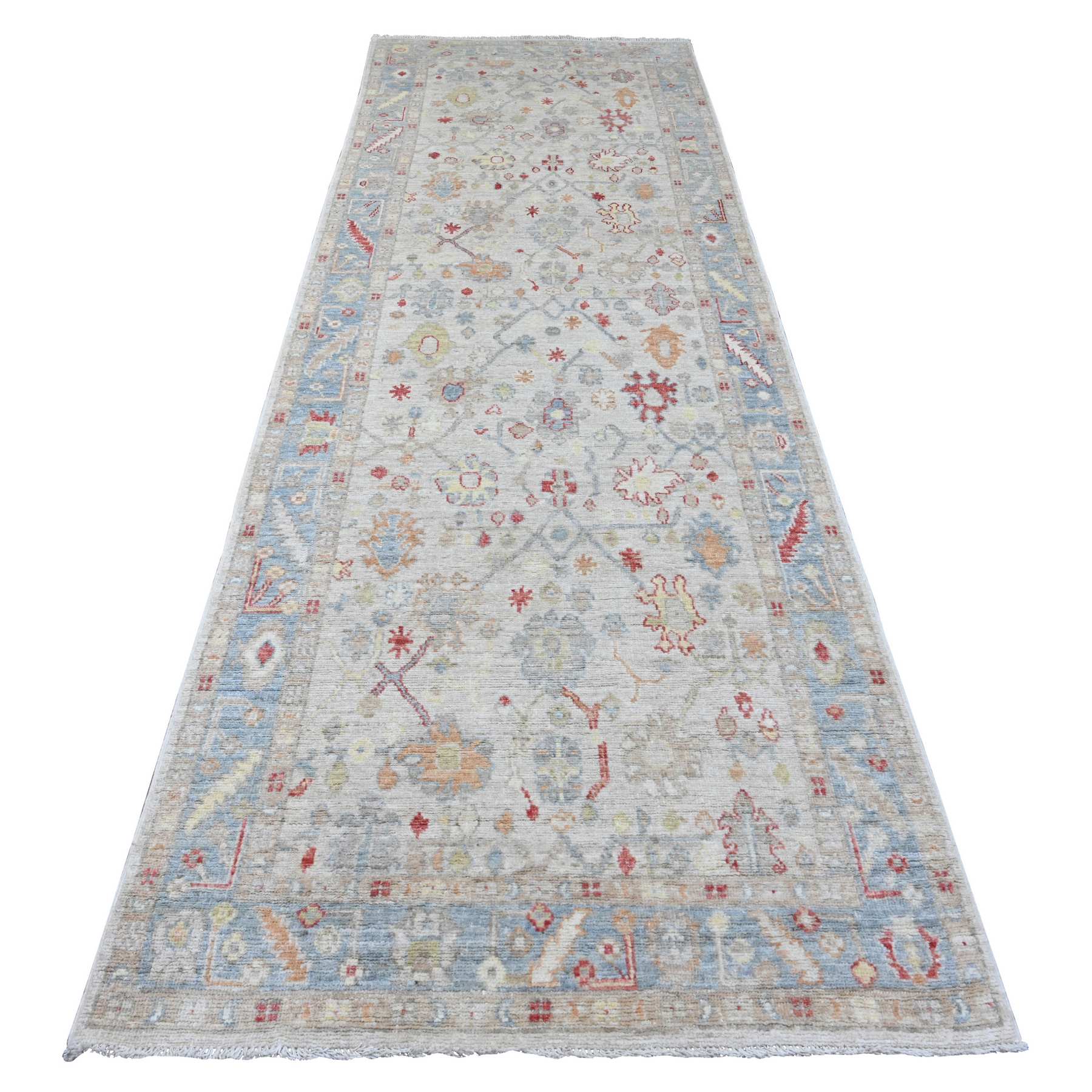 Oushak-And-Peshawar-Hand-Knotted-Rug-100385