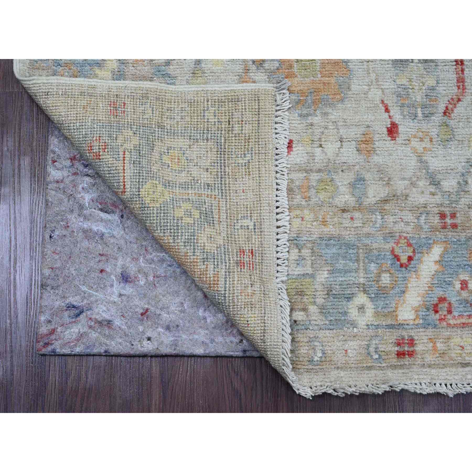 Oushak-And-Peshawar-Hand-Knotted-Rug-100385