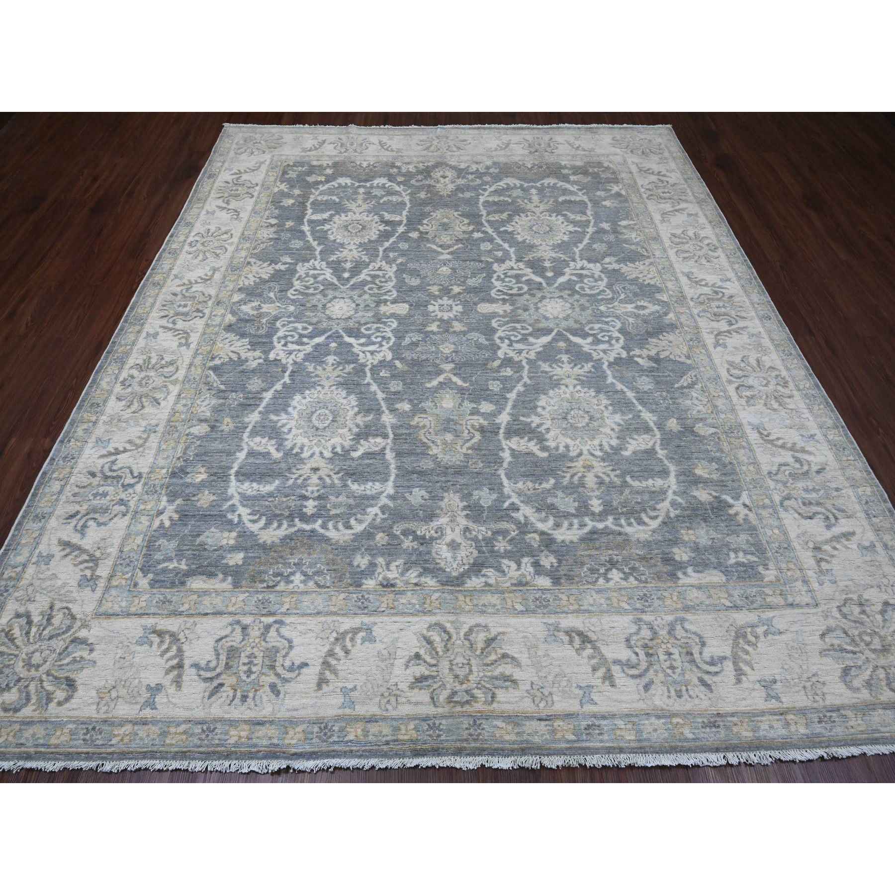 Oushak-And-Peshawar-Hand-Knotted-Rug-100430