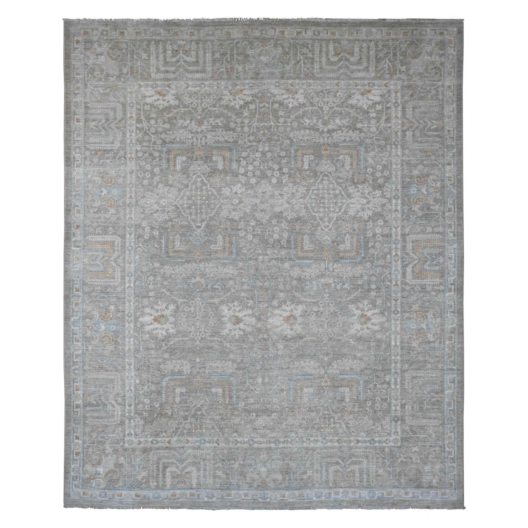 Oushak-And-Peshawar-Hand-Knotted-Rug-100435