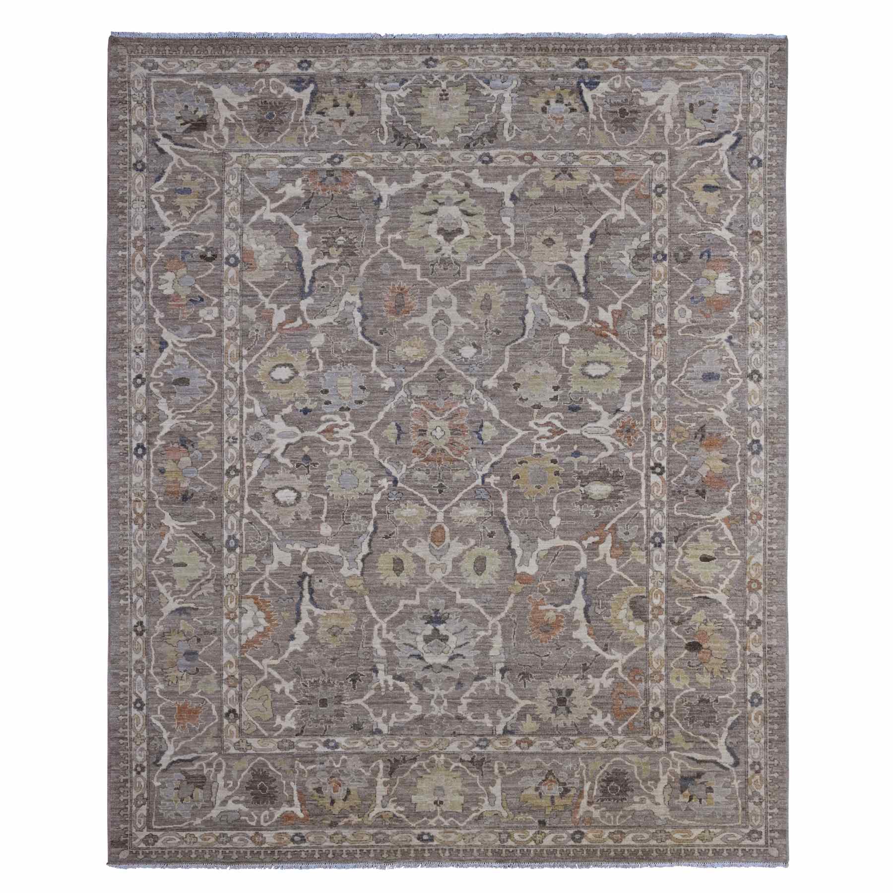 Oushak-And-Peshawar-Hand-Knotted-Rug-100440