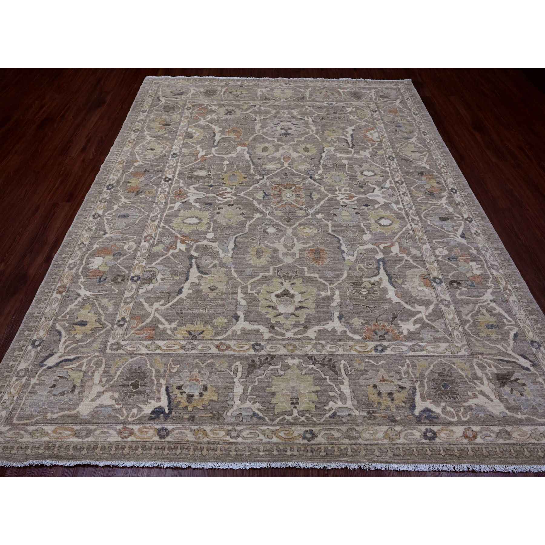 Oushak-And-Peshawar-Hand-Knotted-Rug-100440