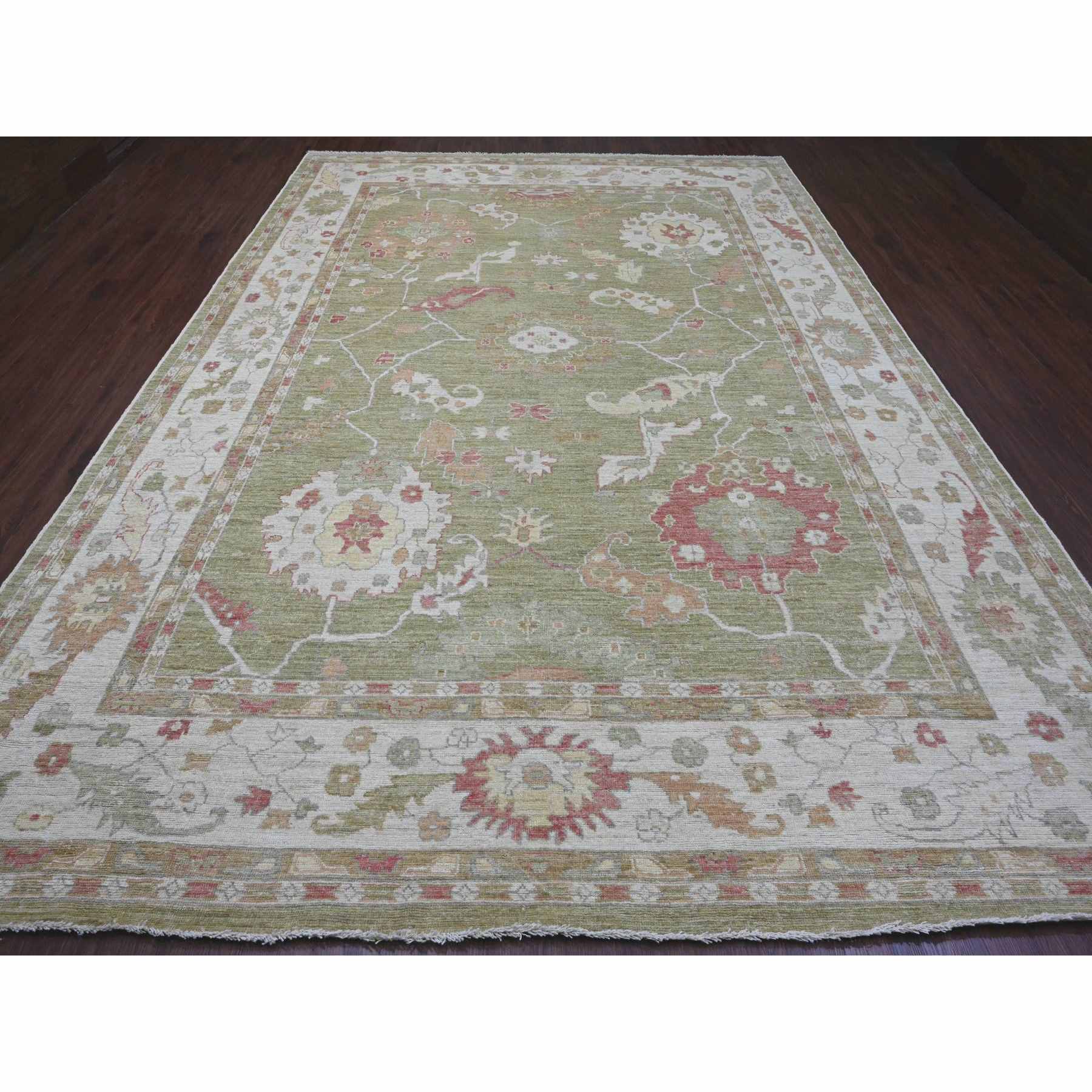 Oushak-And-Peshawar-Hand-Knotted-Rug-100460