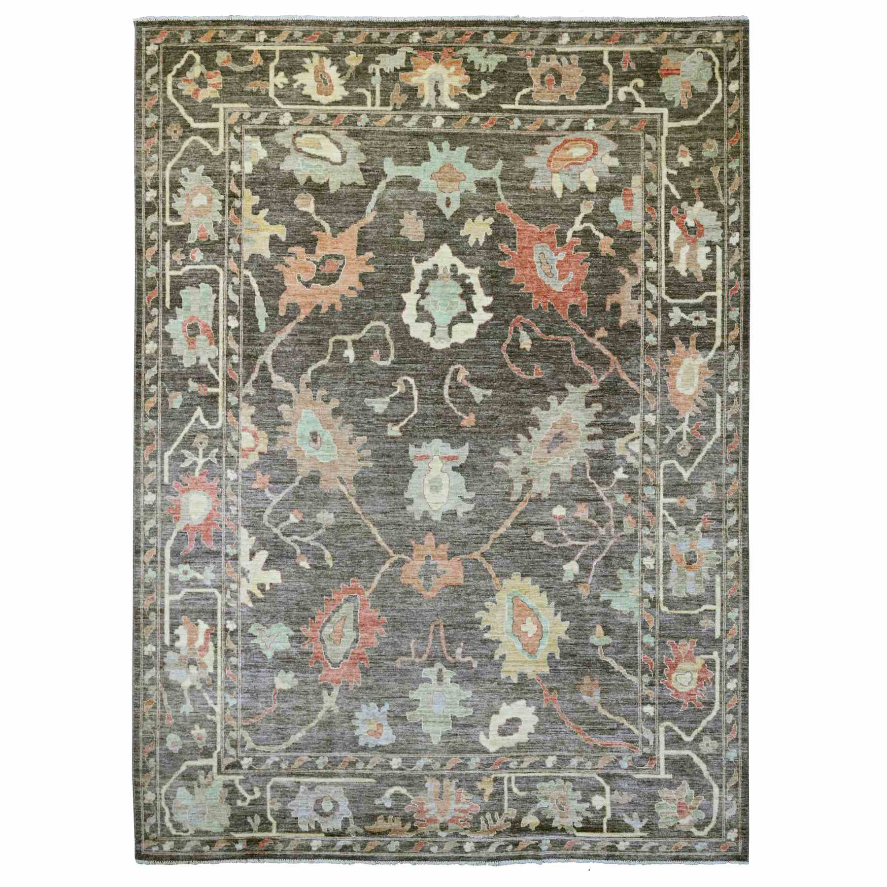 Oushak-And-Peshawar-Hand-Knotted-Rug-100465