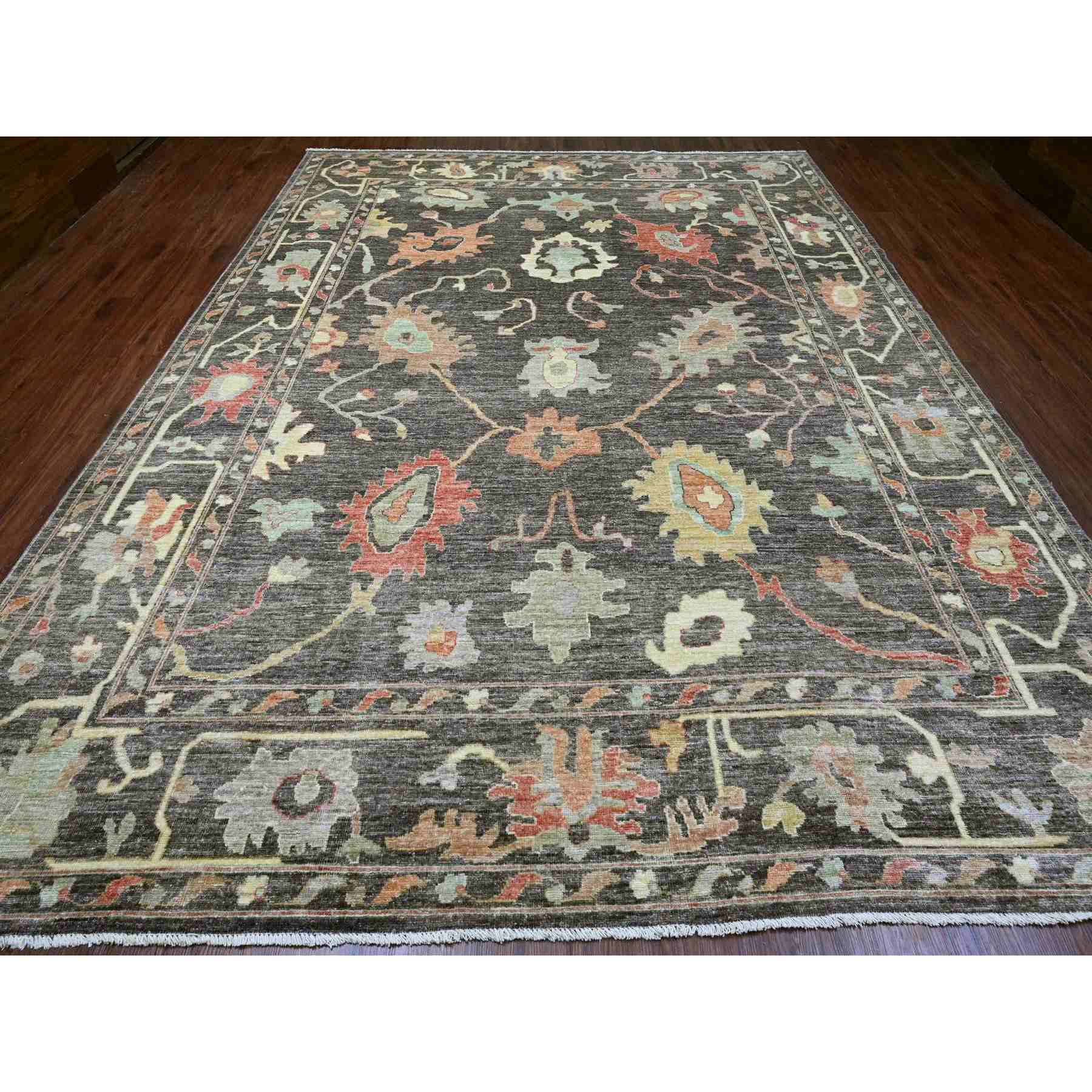 Oushak-And-Peshawar-Hand-Knotted-Rug-100465