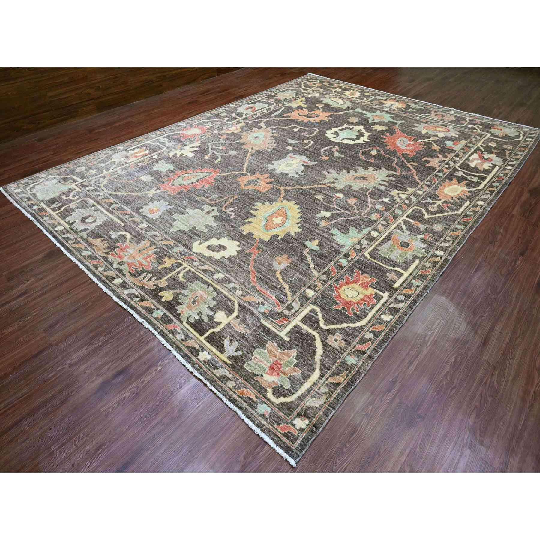 Oushak-And-Peshawar-Hand-Knotted-Rug-100465
