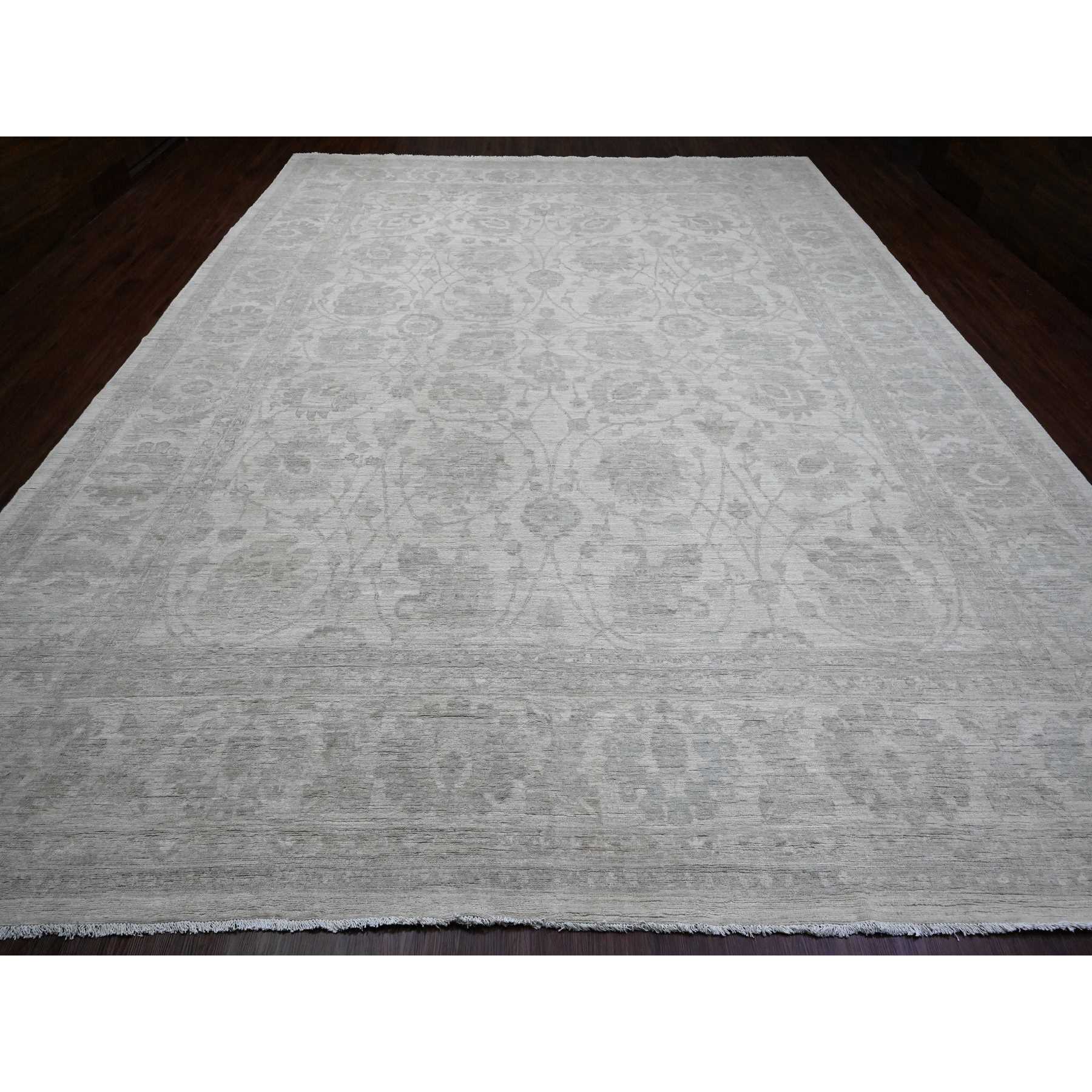 Oushak-And-Peshawar-Hand-Knotted-Rug-100570