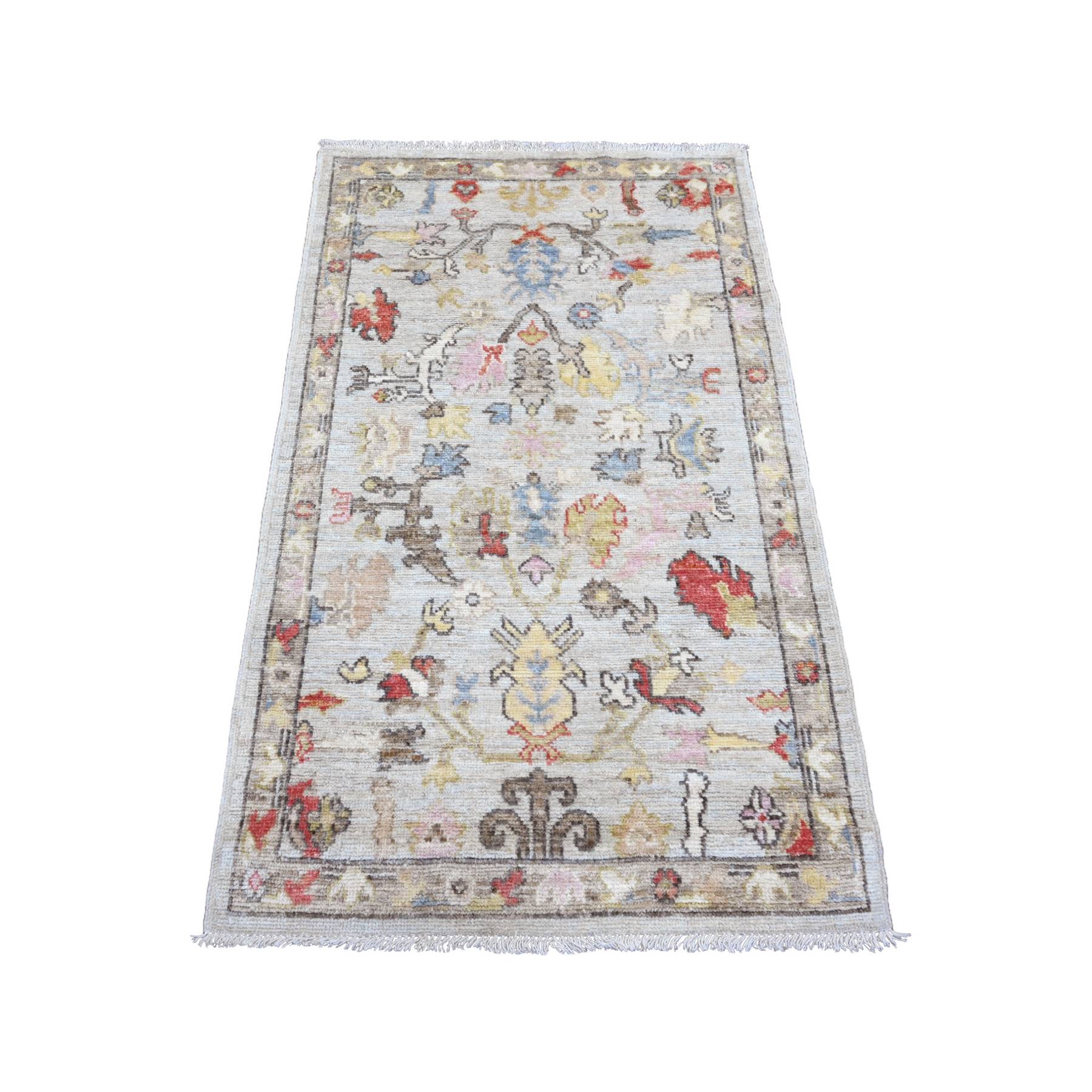 Oushak-And-Peshawar-Hand-Knotted-Rug-100665