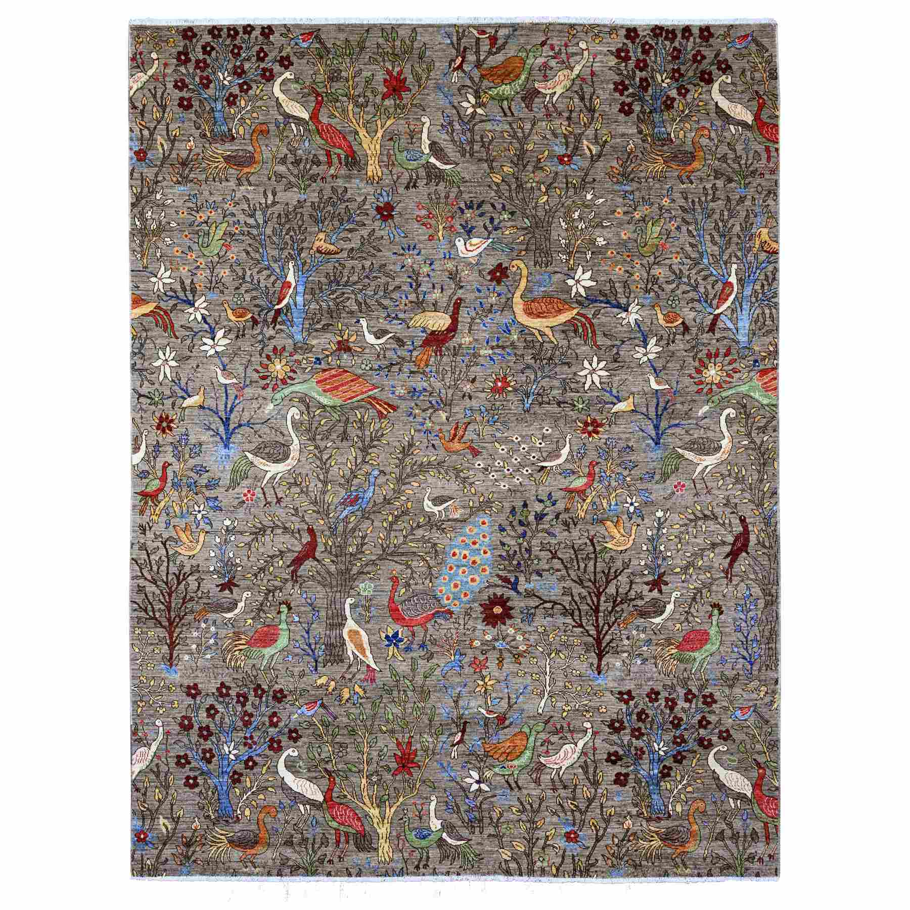 Oushak-And-Peshawar-Hand-Knotted-Rug-100785