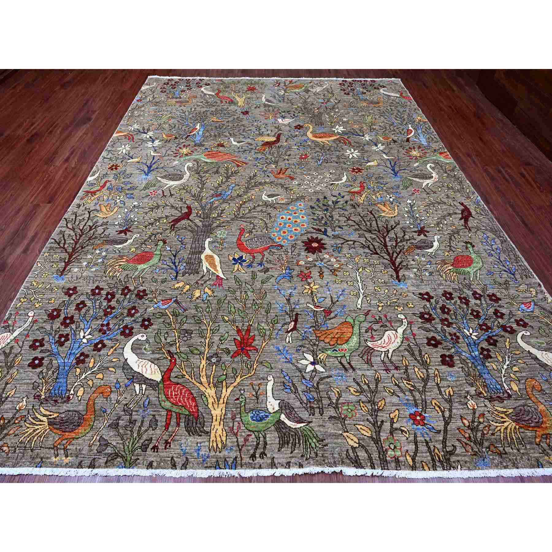 Oushak-And-Peshawar-Hand-Knotted-Rug-100785