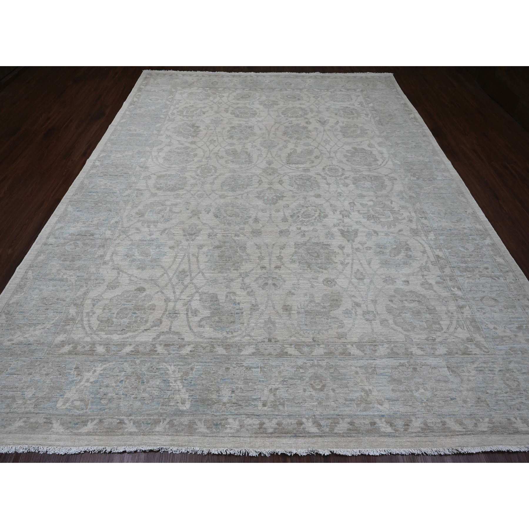 Oushak-And-Peshawar-Hand-Knotted-Rug-100835