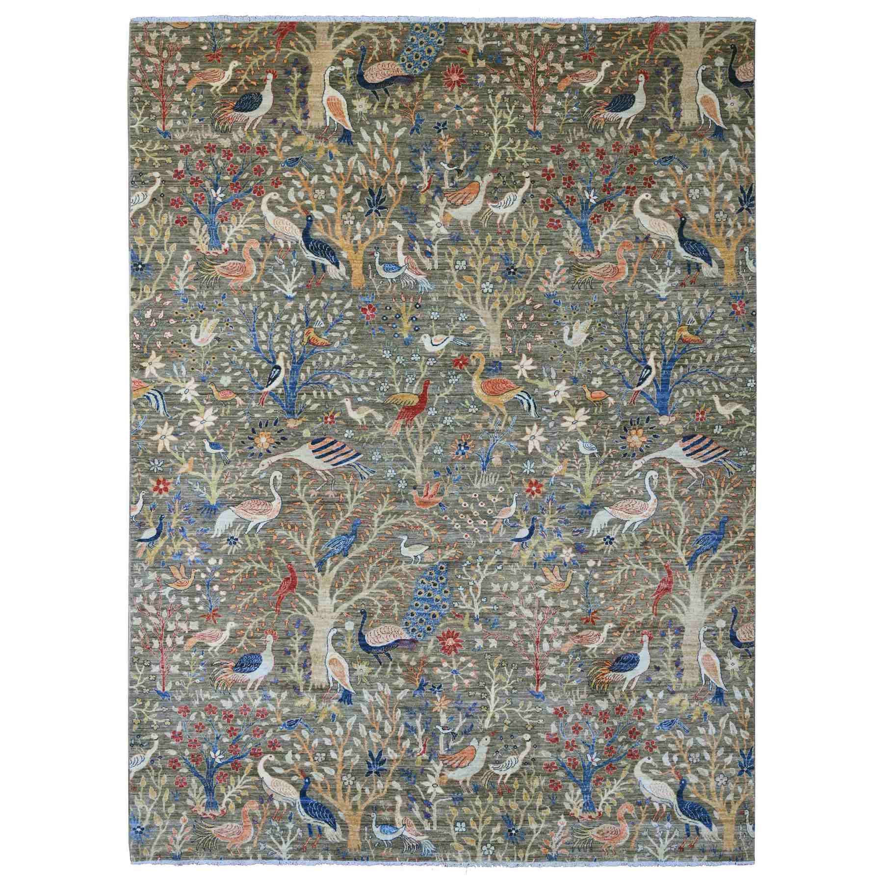 Oushak-And-Peshawar-Hand-Knotted-Rug-100850