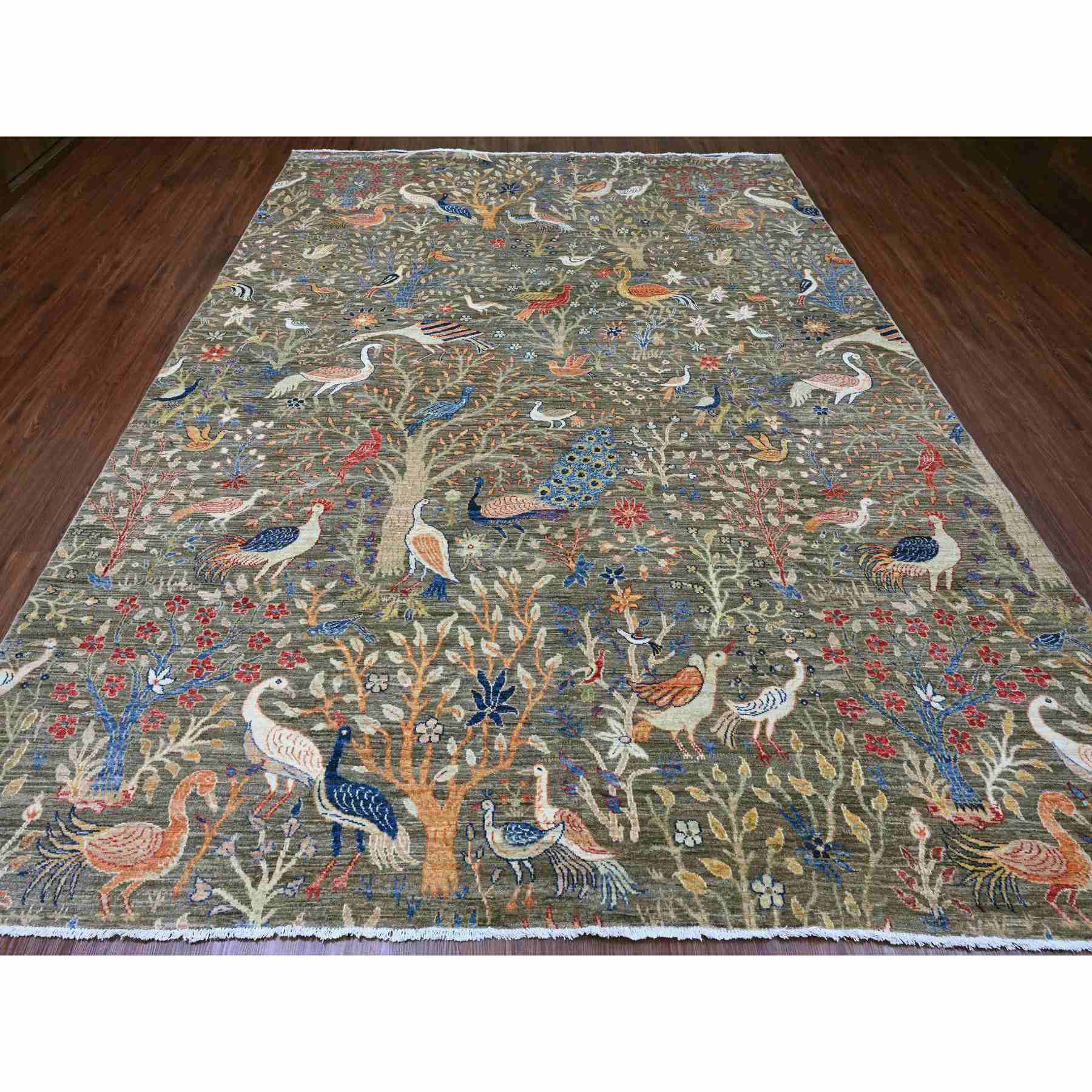 Oushak-And-Peshawar-Hand-Knotted-Rug-100870