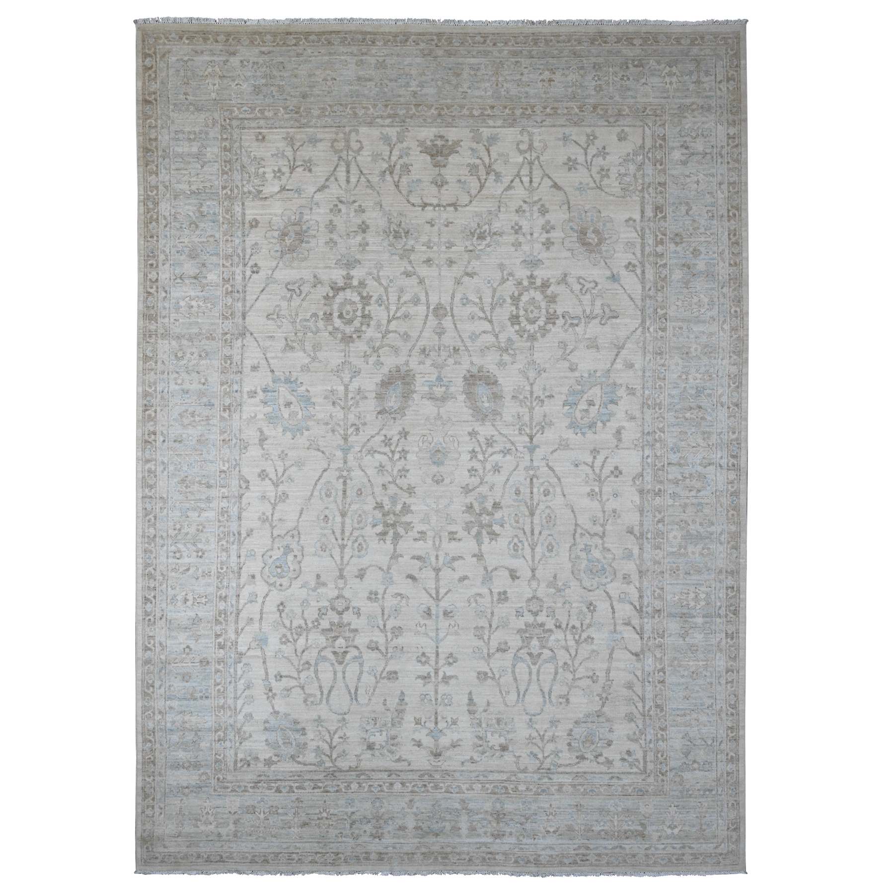 Oushak-And-Peshawar-Hand-Knotted-Rug-100890