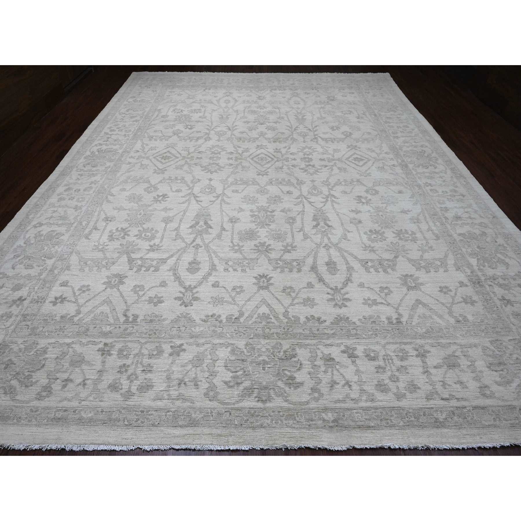 Oushak-And-Peshawar-Hand-Knotted-Rug-100895