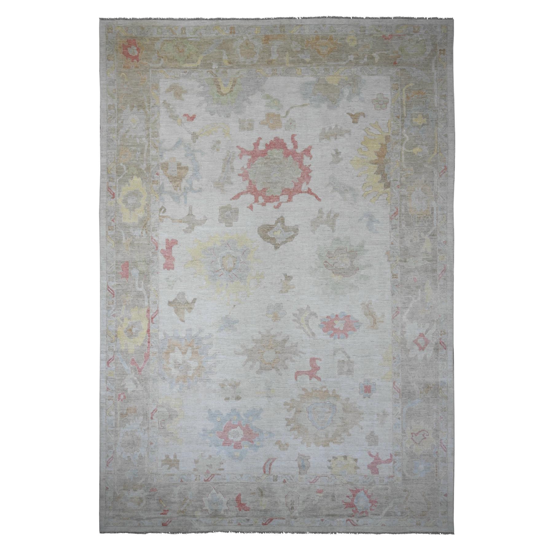 Oushak-And-Peshawar-Hand-Knotted-Rug-100905