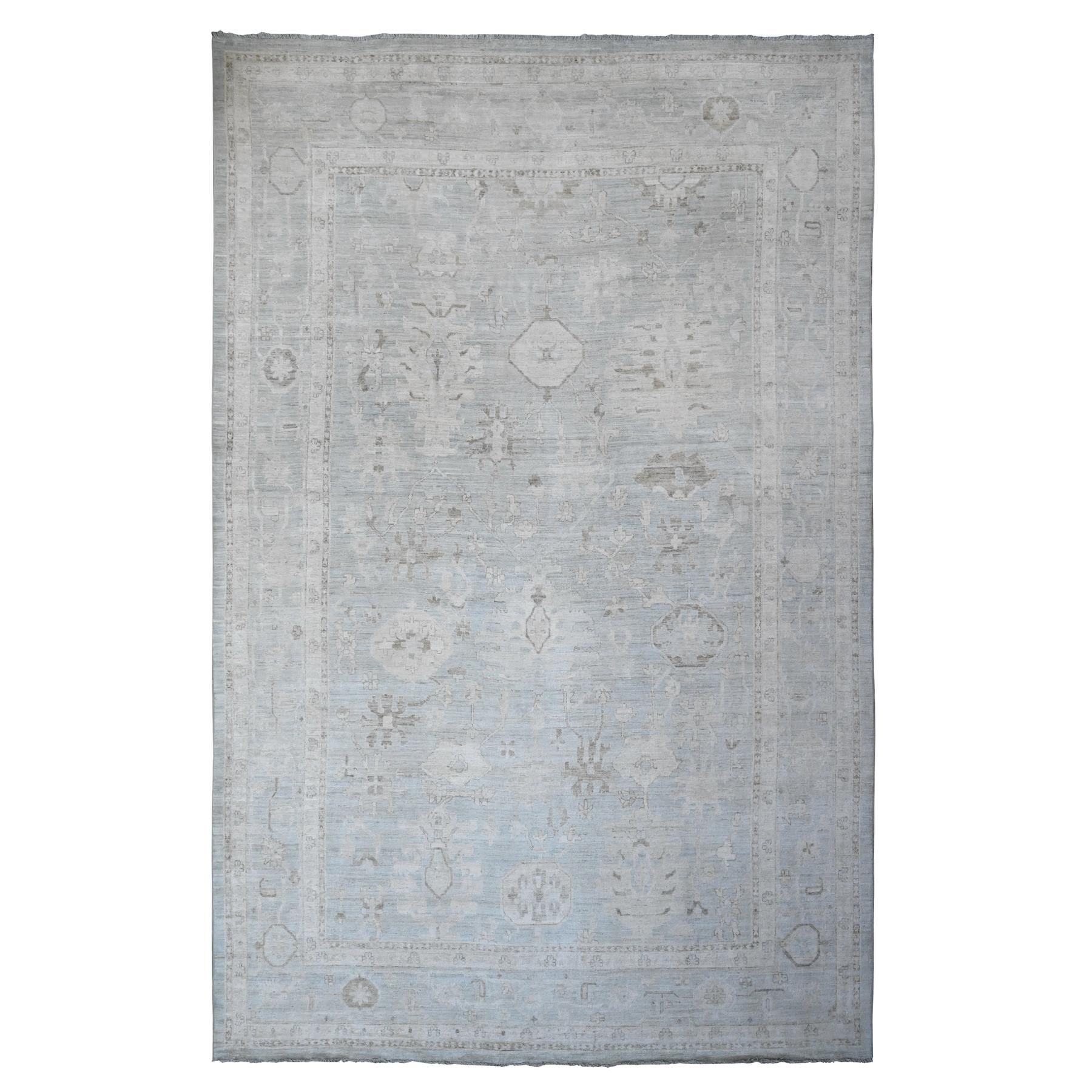 Oushak-And-Peshawar-Hand-Knotted-Rug-100910