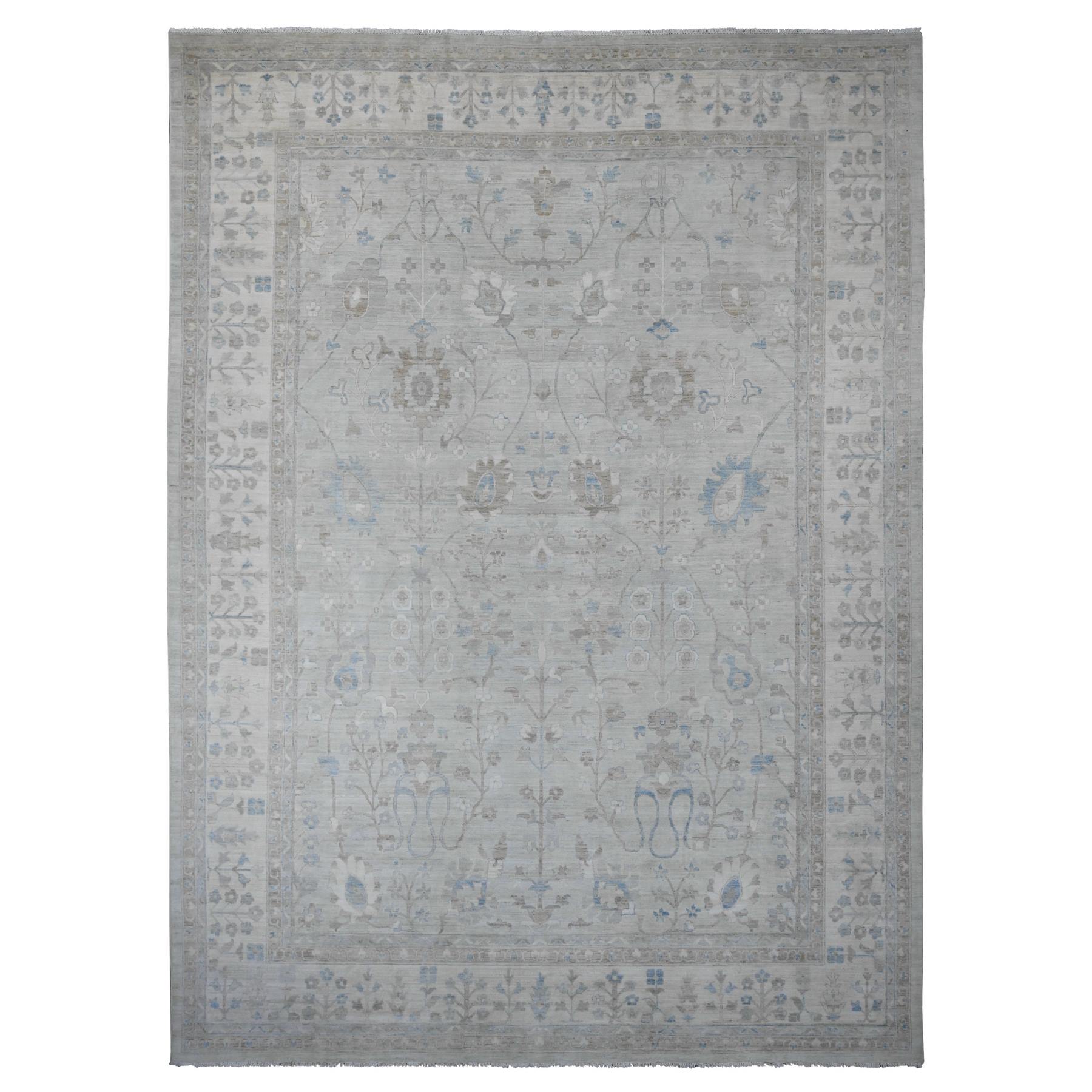 Oushak-And-Peshawar-Hand-Knotted-Rug-100920