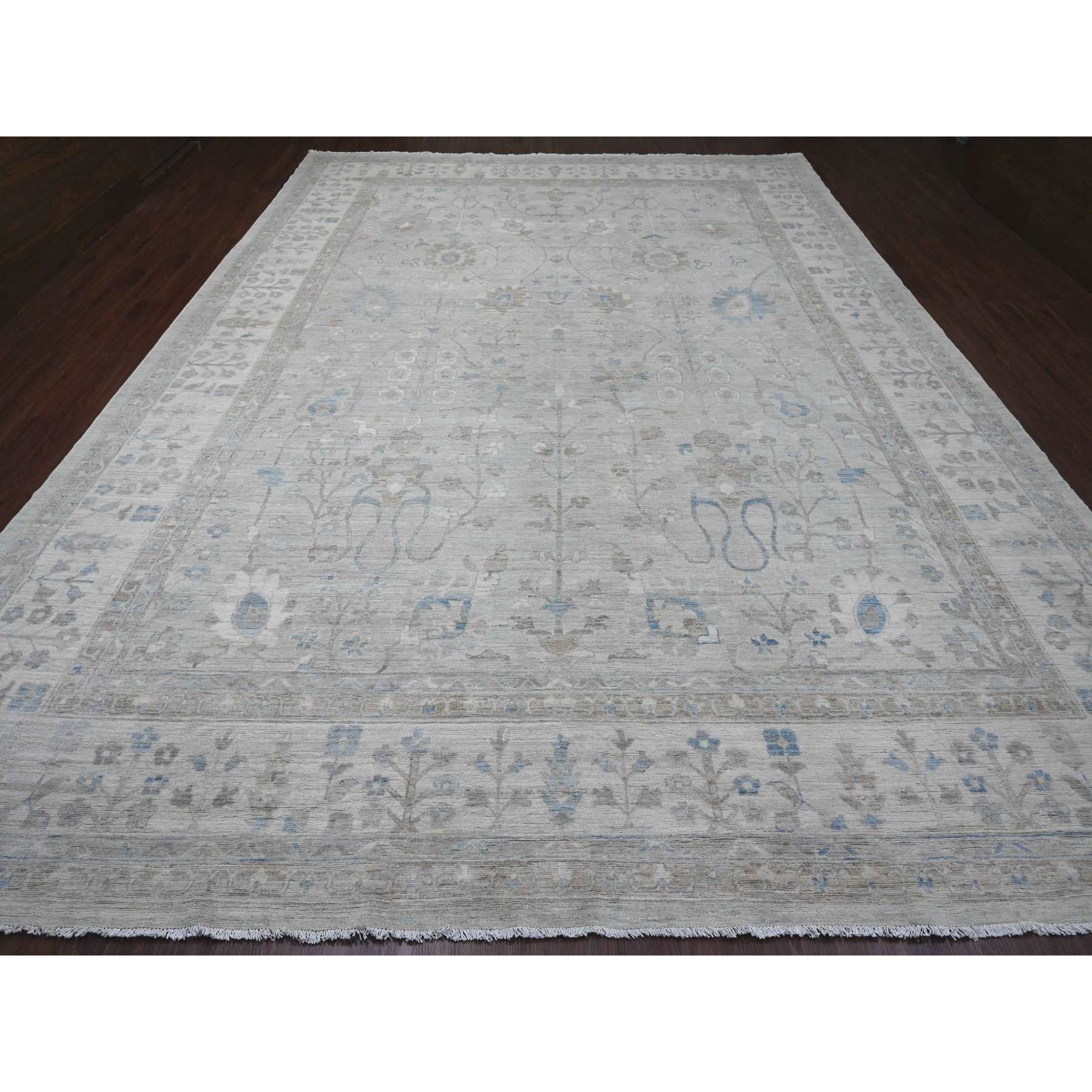 Oushak-And-Peshawar-Hand-Knotted-Rug-100920