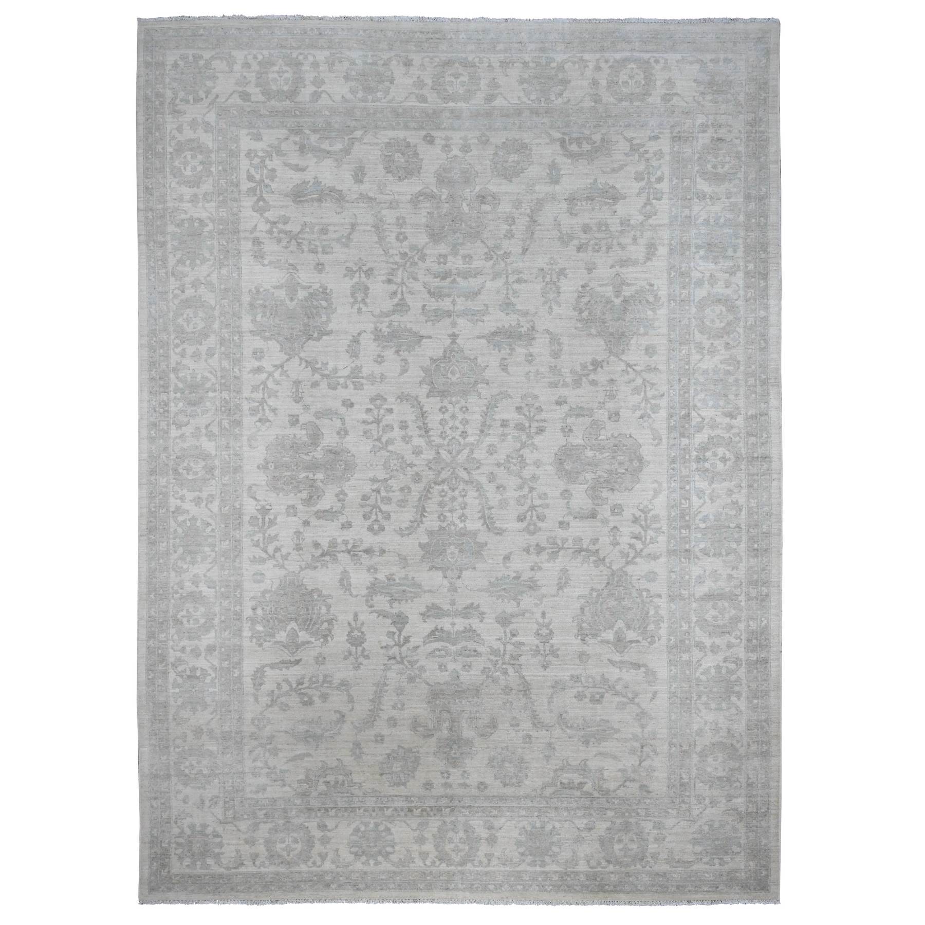 Oushak-And-Peshawar-Hand-Knotted-Rug-100925