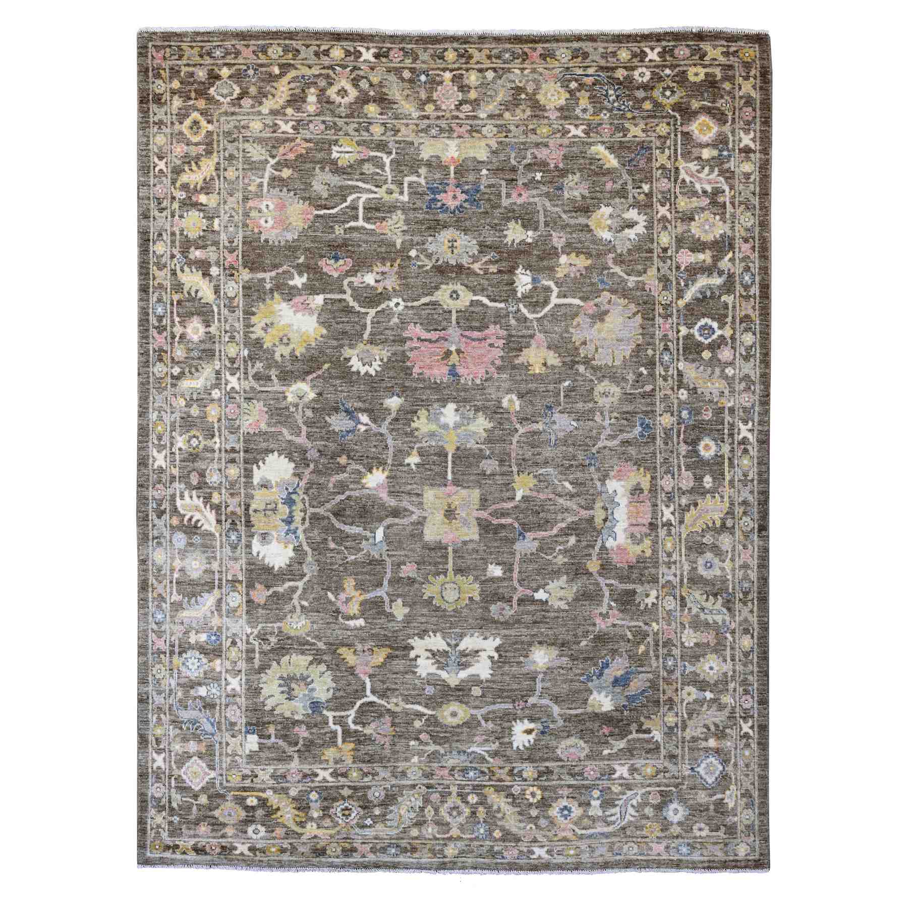 Oushak-And-Peshawar-Hand-Knotted-Rug-100940