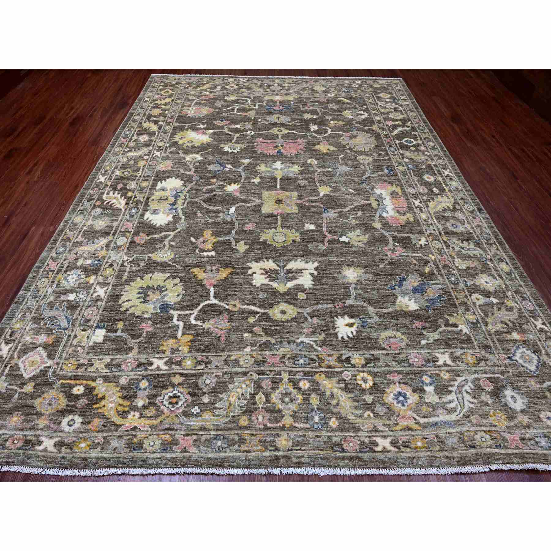 Oushak-And-Peshawar-Hand-Knotted-Rug-100940