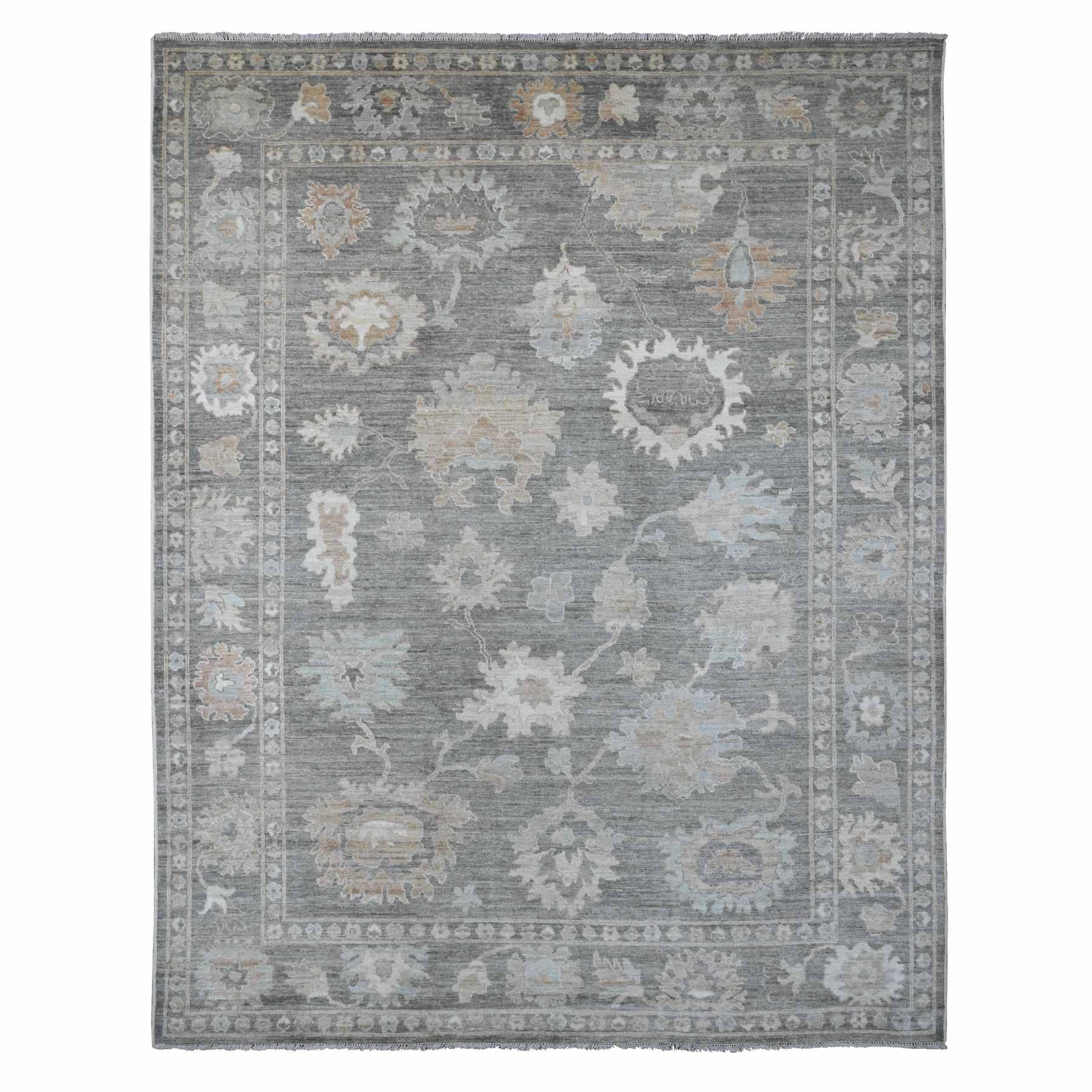 Oushak-And-Peshawar-Hand-Knotted-Rug-100945