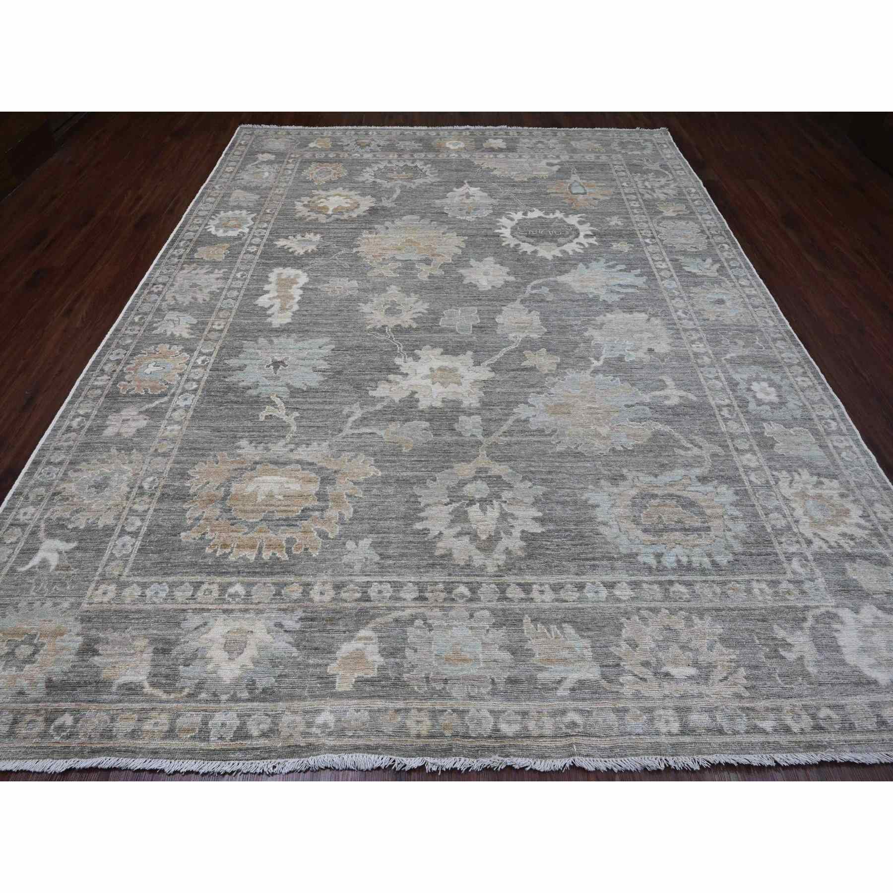 Oushak-And-Peshawar-Hand-Knotted-Rug-100945