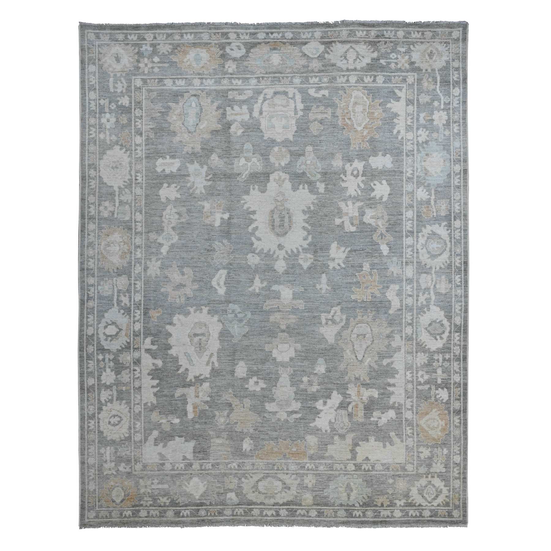 Oushak-And-Peshawar-Hand-Knotted-Rug-100960