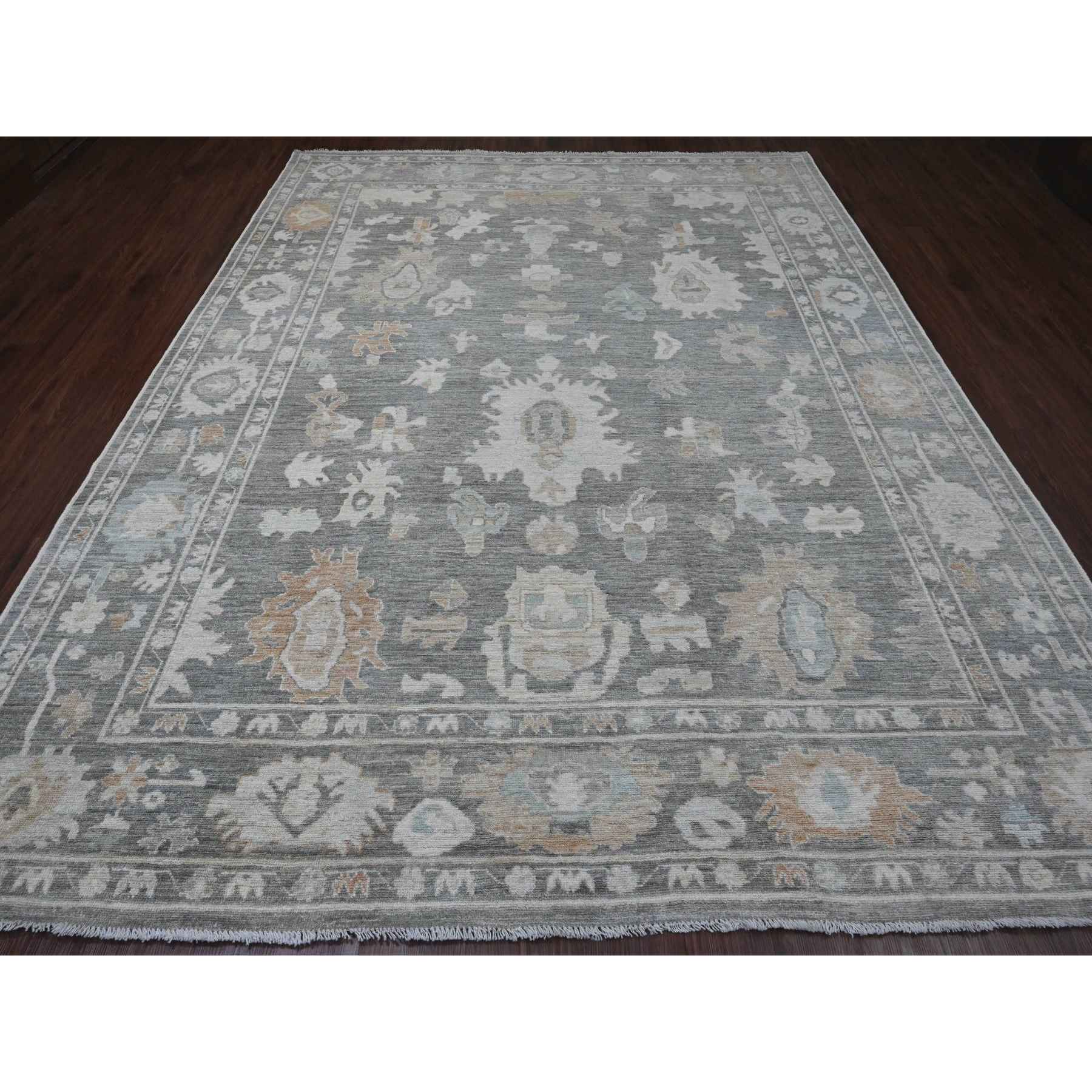 Oushak-And-Peshawar-Hand-Knotted-Rug-100960