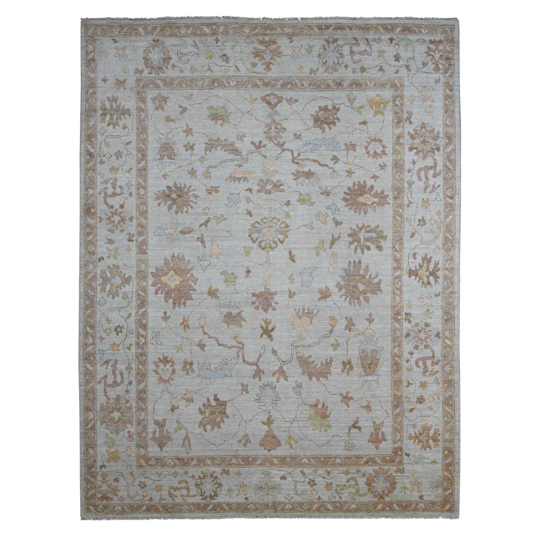 Oushak-And-Peshawar-Hand-Knotted-Rug-100965