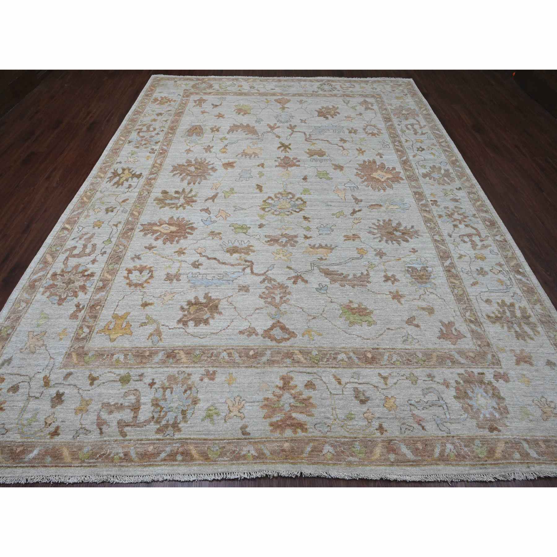 Oushak-And-Peshawar-Hand-Knotted-Rug-100965