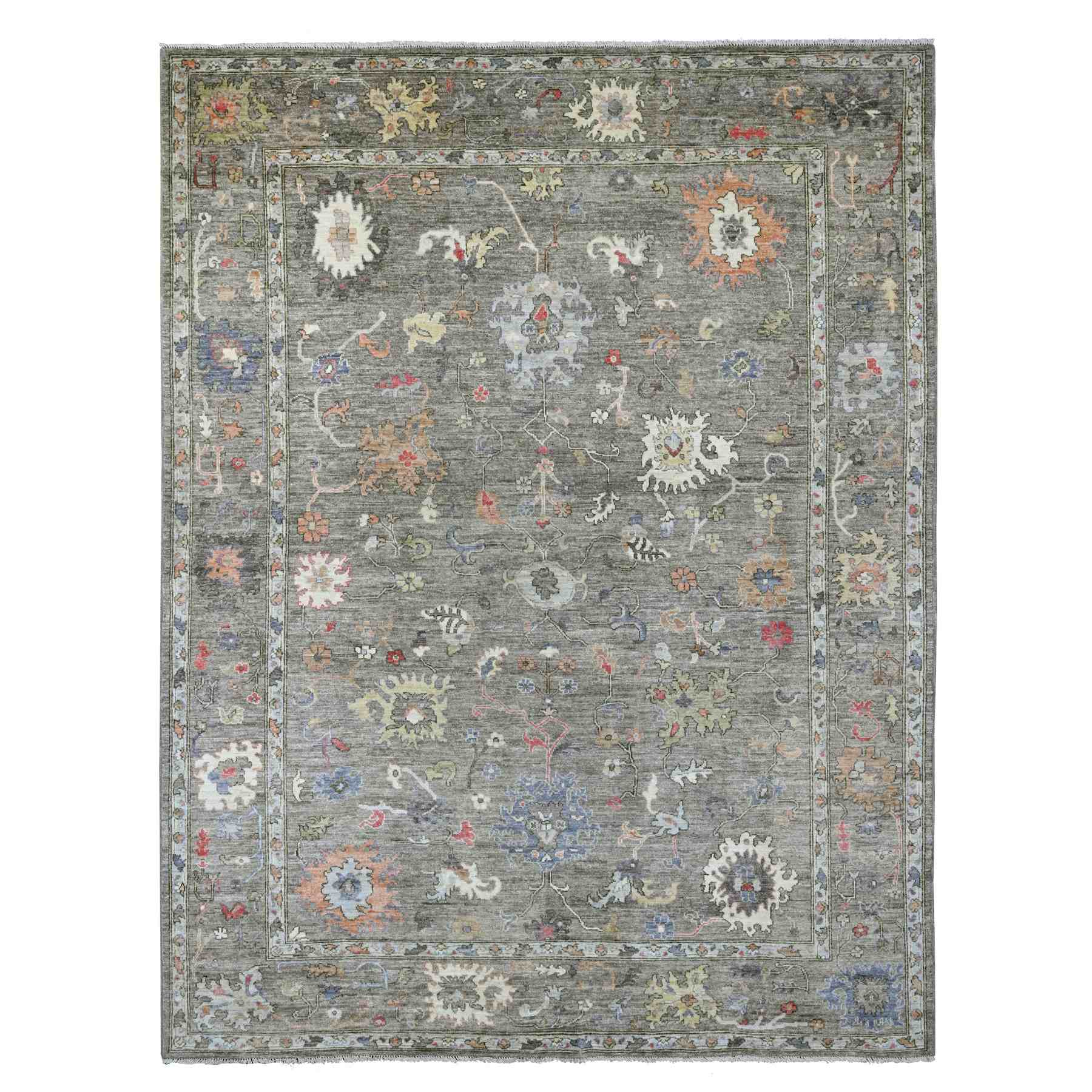 Oushak-And-Peshawar-Hand-Knotted-Rug-100970