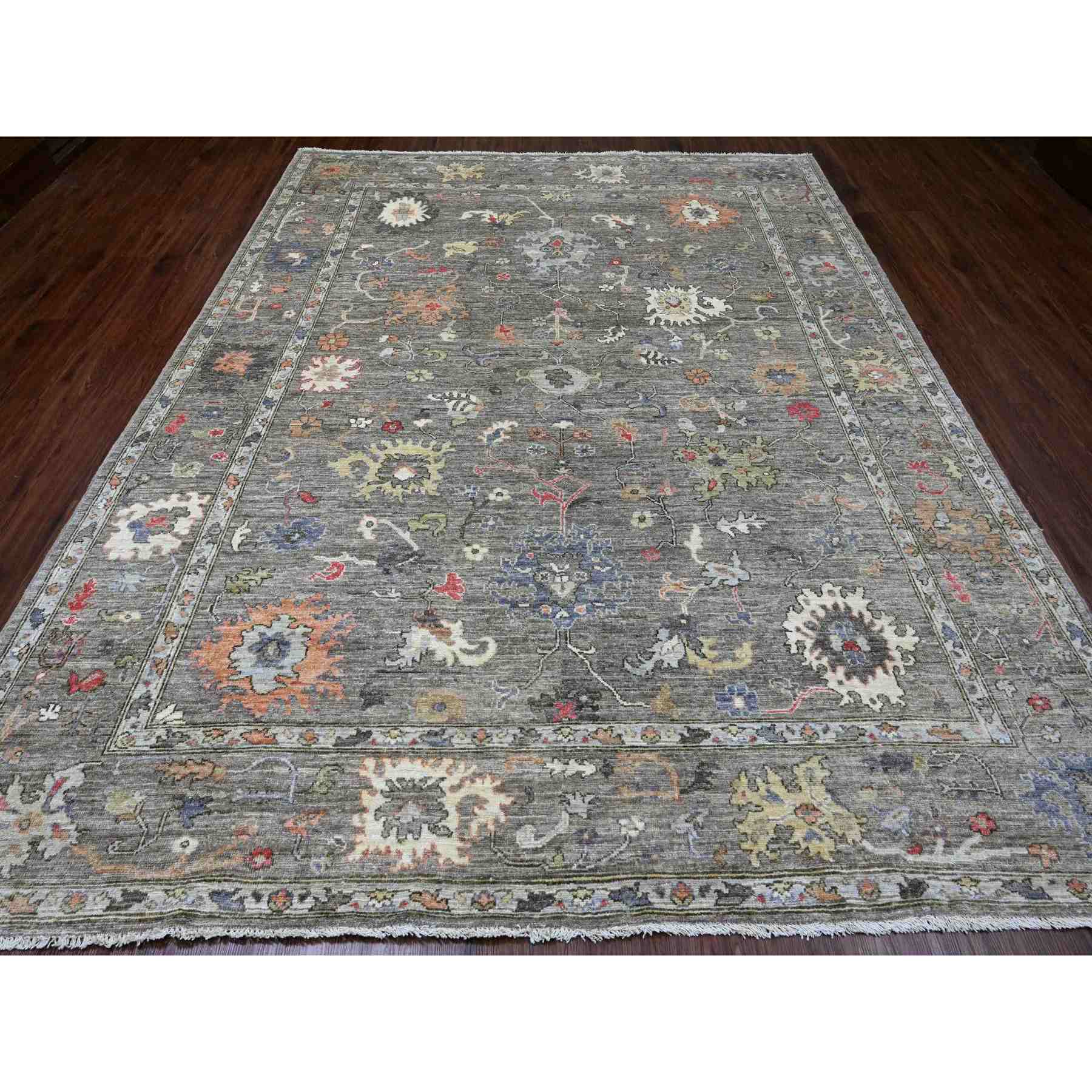 Oushak-And-Peshawar-Hand-Knotted-Rug-100970