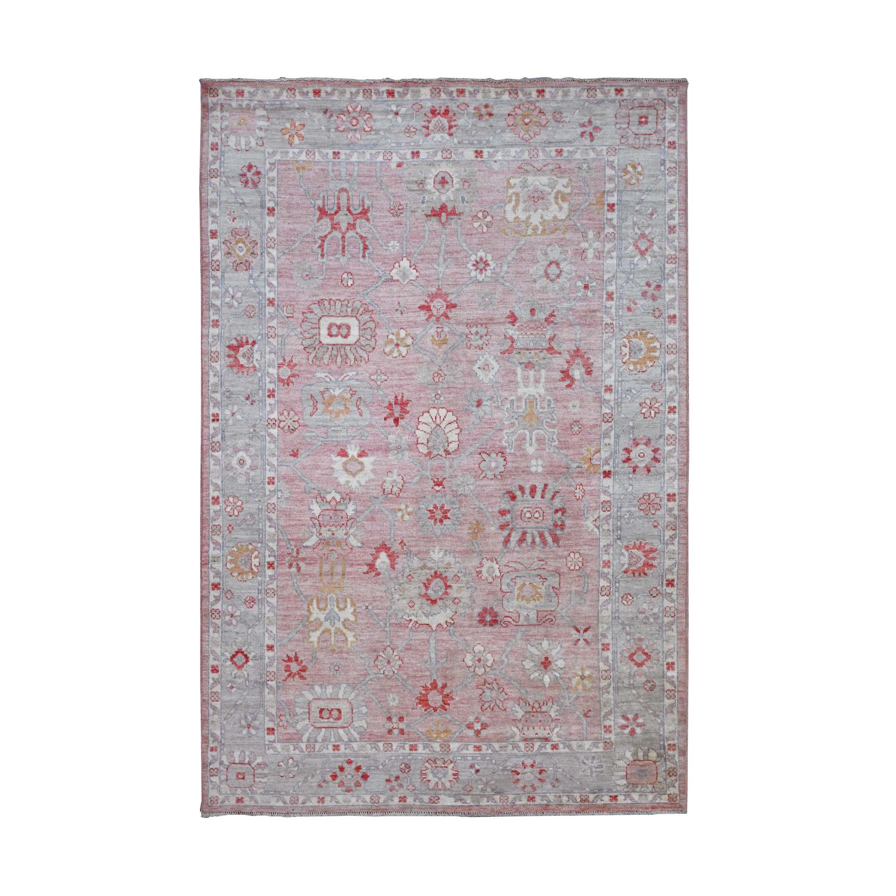 Oushak-And-Peshawar-Hand-Knotted-Rug-100975