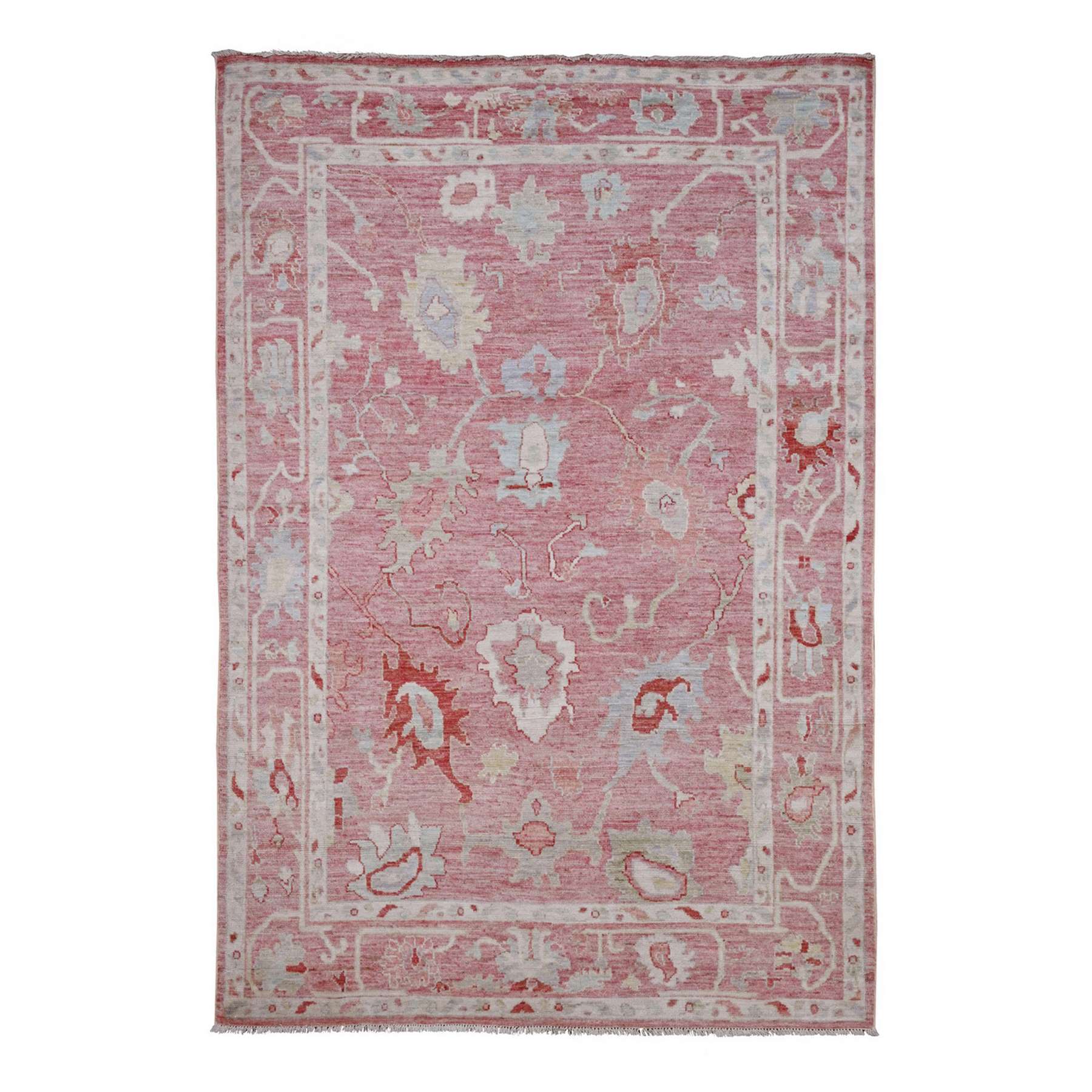 Oushak-And-Peshawar-Hand-Knotted-Rug-100995
