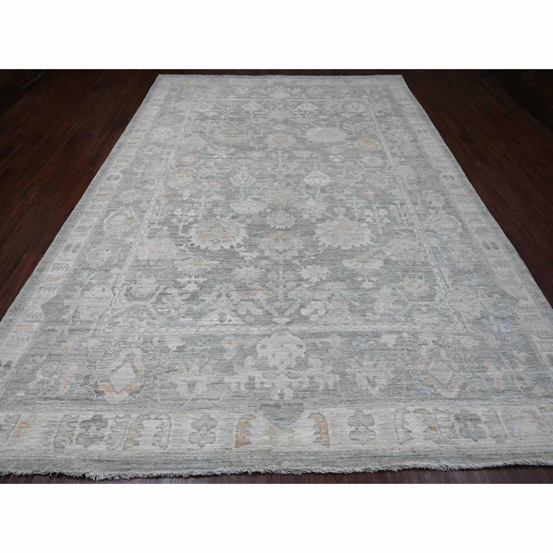 Oushak-And-Peshawar-Hand-Knotted-Rug-101200