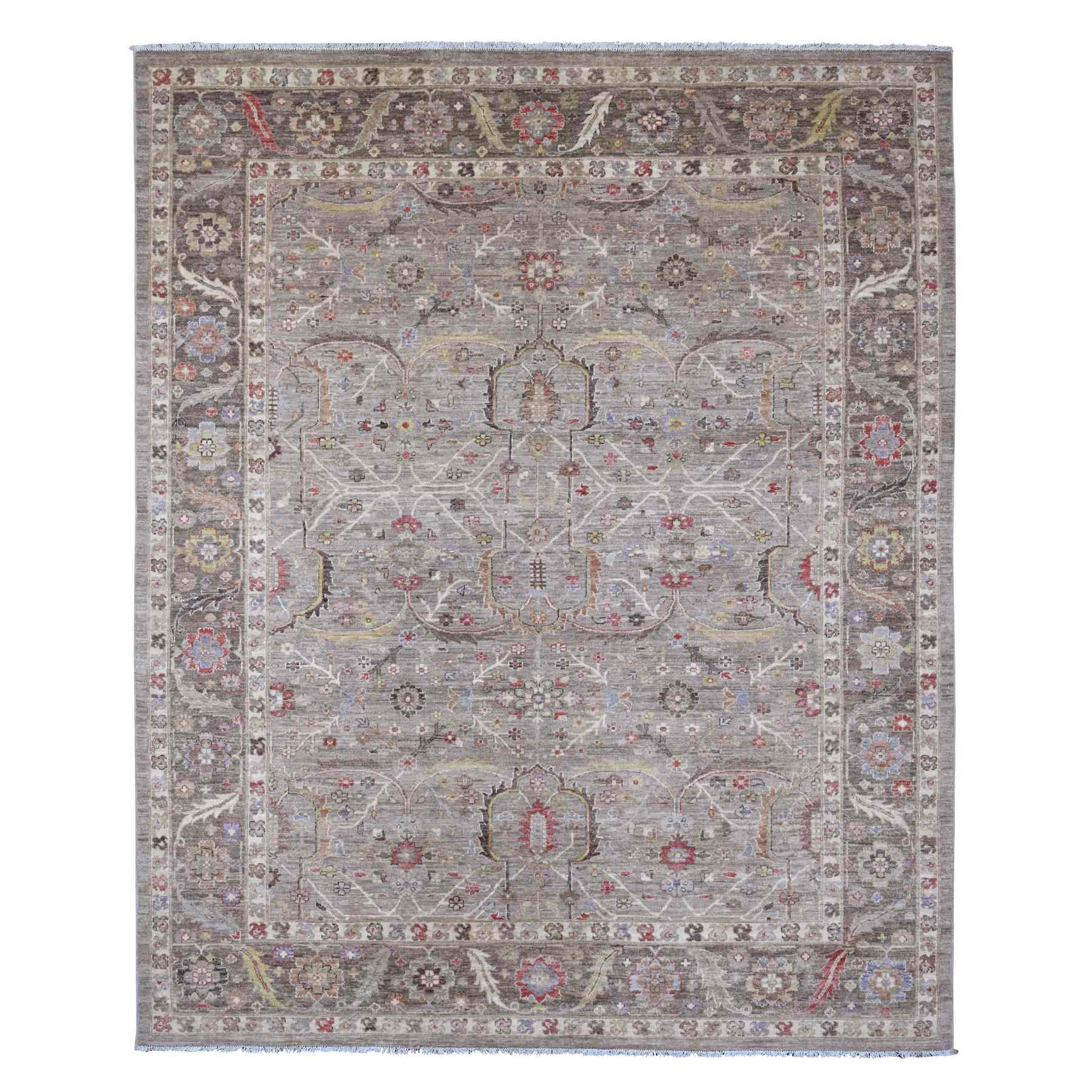 Oushak-And-Peshawar-Hand-Knotted-Rug-101265